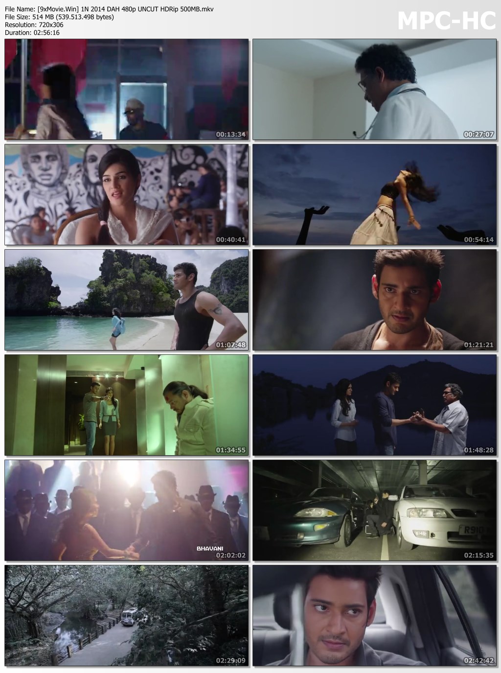 1 Nenokkadine 2014 Dual Audio Hindi 480p UNCUT HDRip x264 500MB