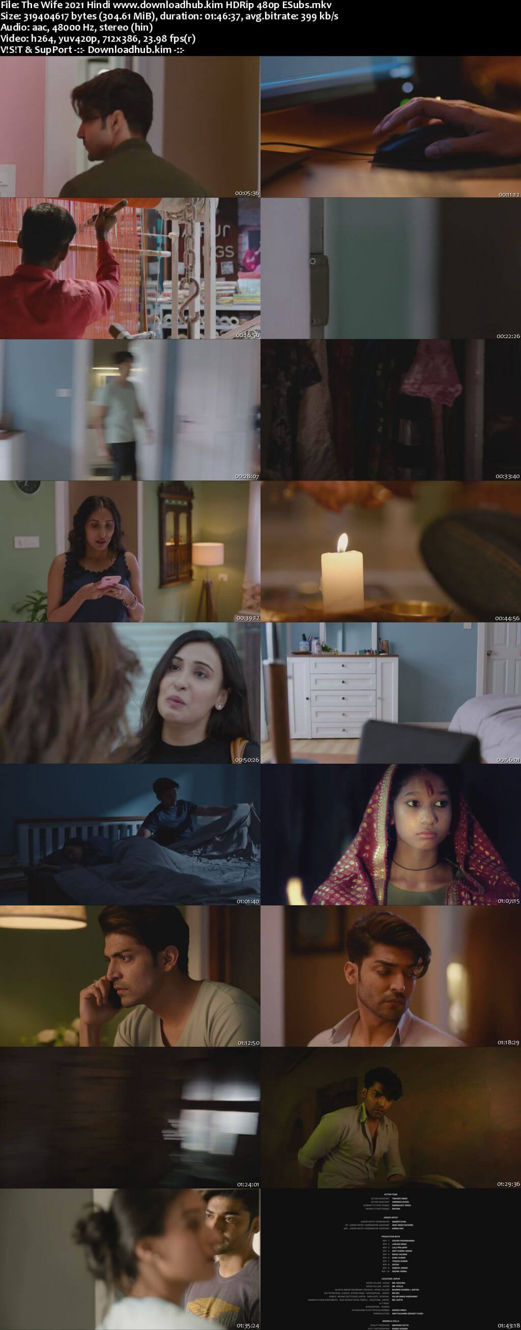 The Wife 2021 Hindi 300MB HDRip 480p ESubs