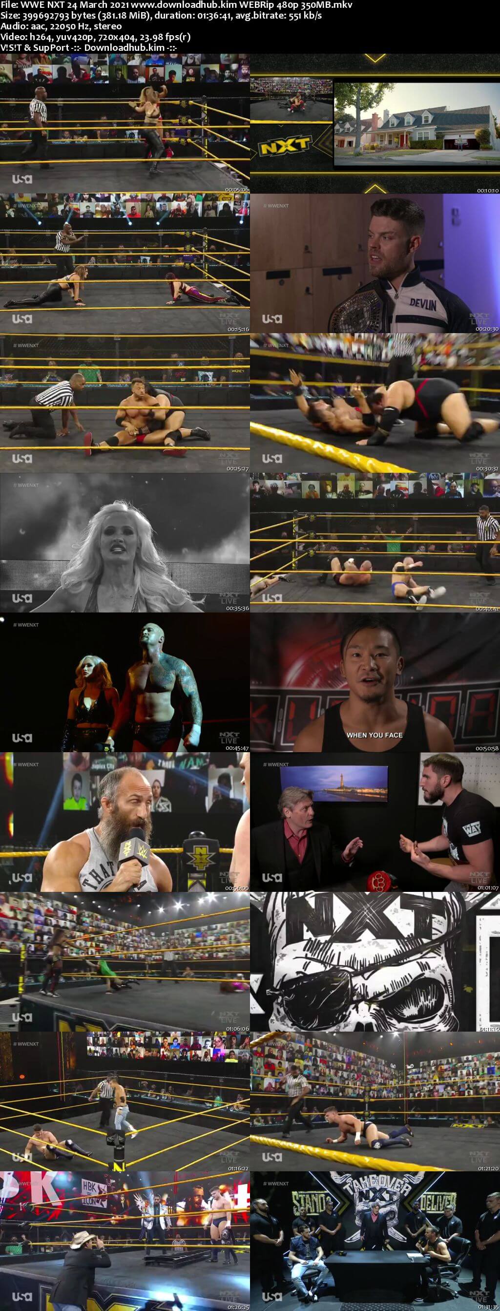 WWE NXT 24th March 2021 350MB HDTV 480p