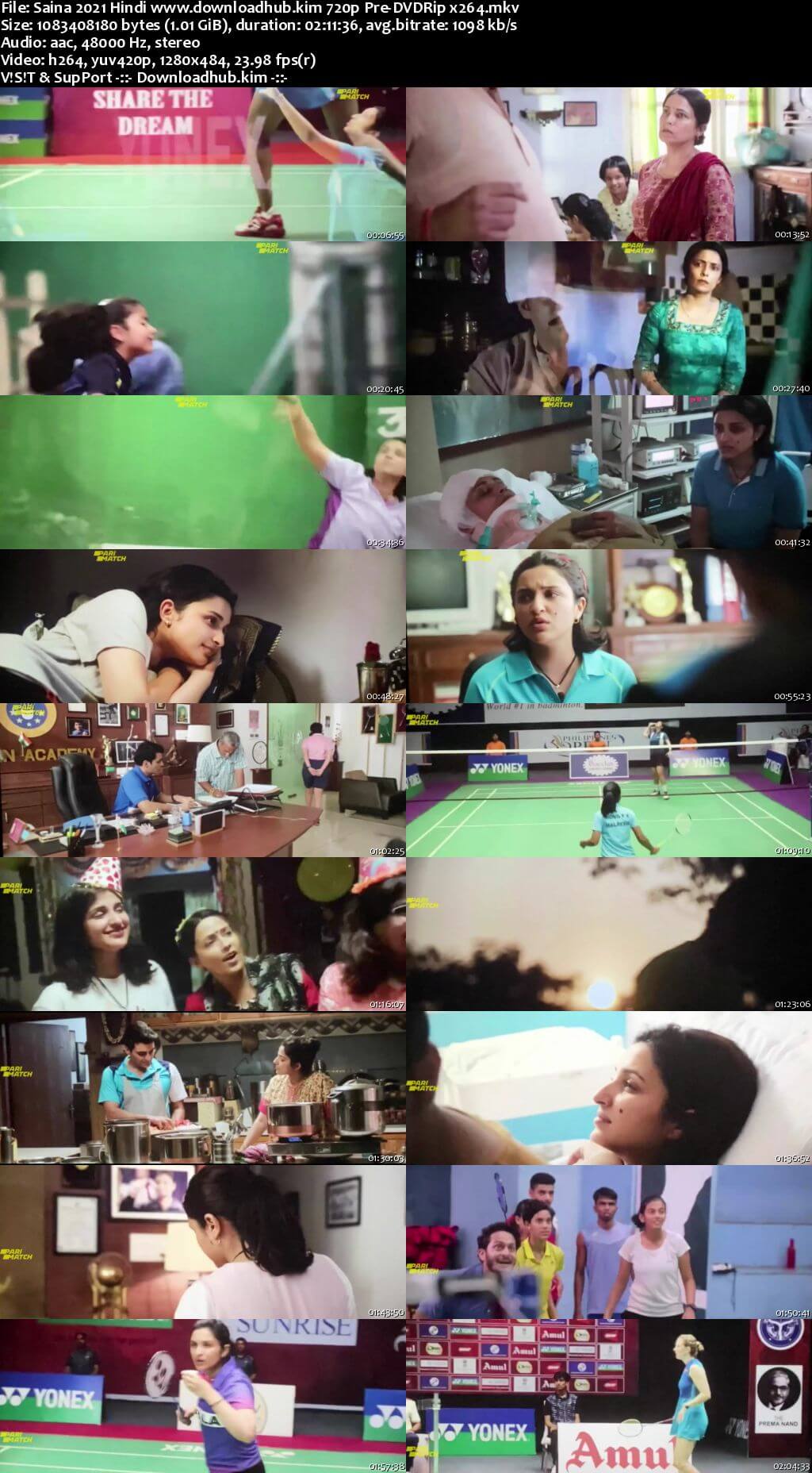 Saina 2021 Hindi 720p 480p Pre-DVDRip x264