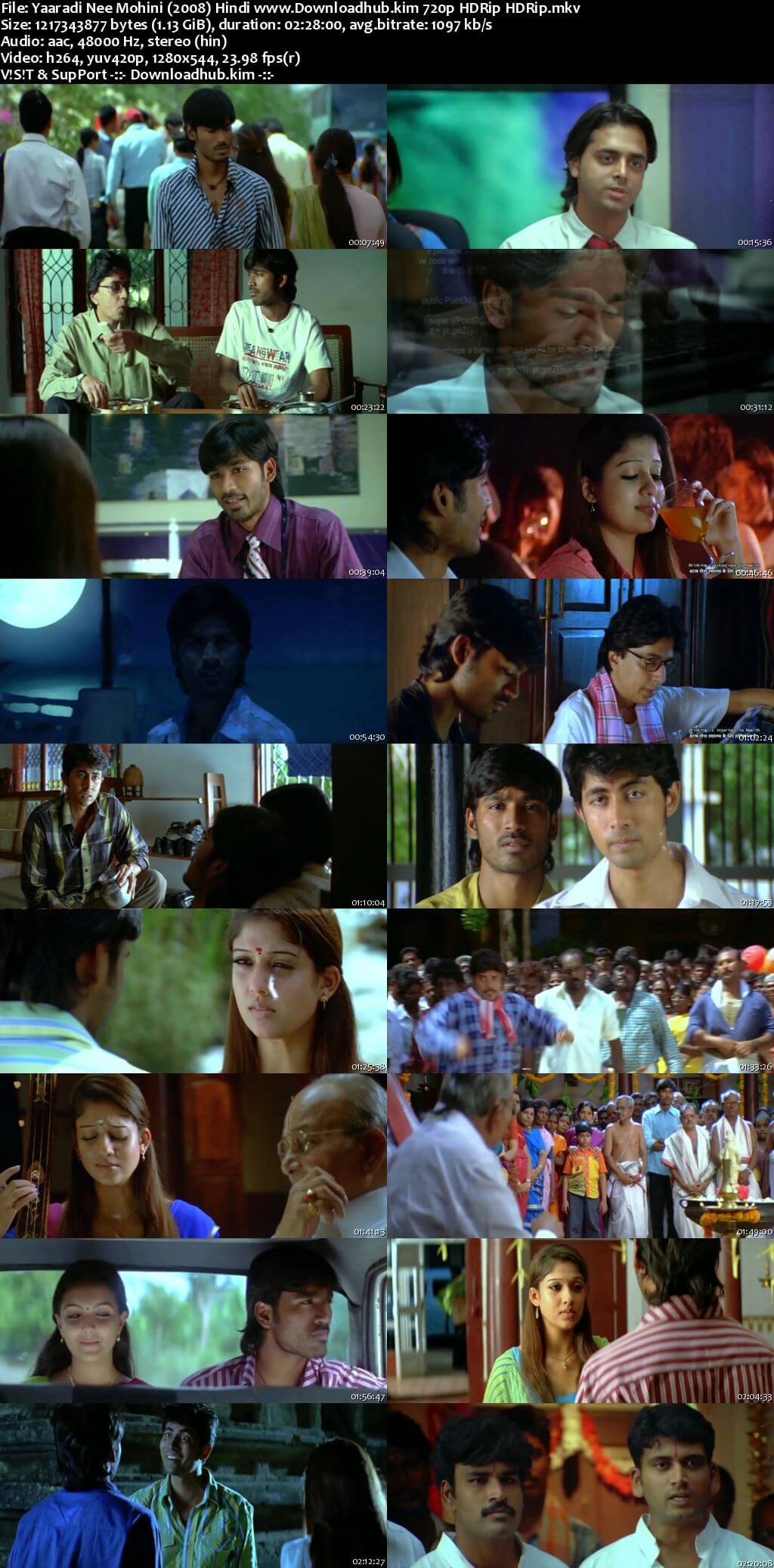 Yaaradi Nee Mohini 2008 Hindi Dubbed 720p HDRip x264