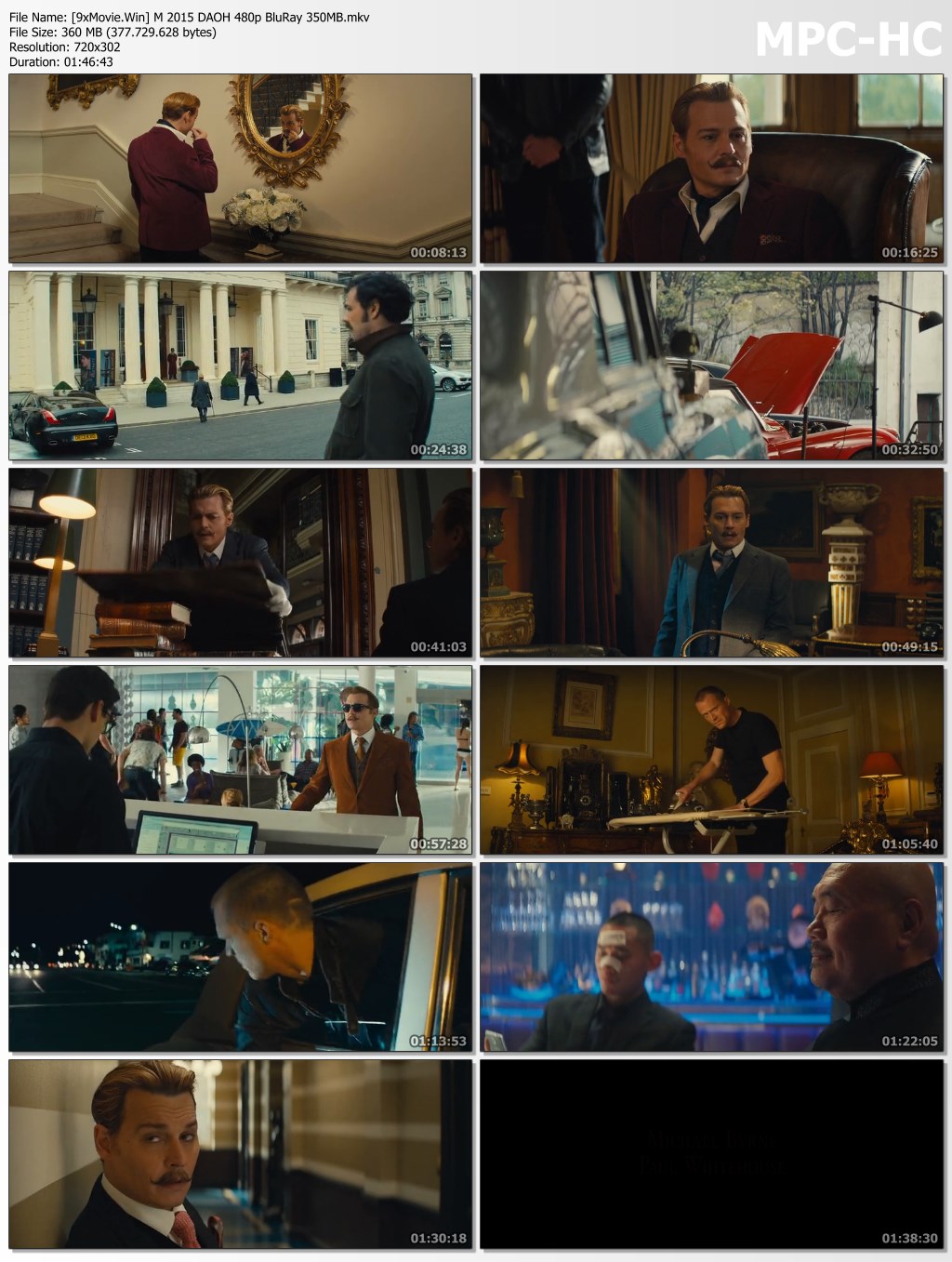 Mortdecai 2015 Dual Audio ORG Hindi 480p BluRay x264 350MB