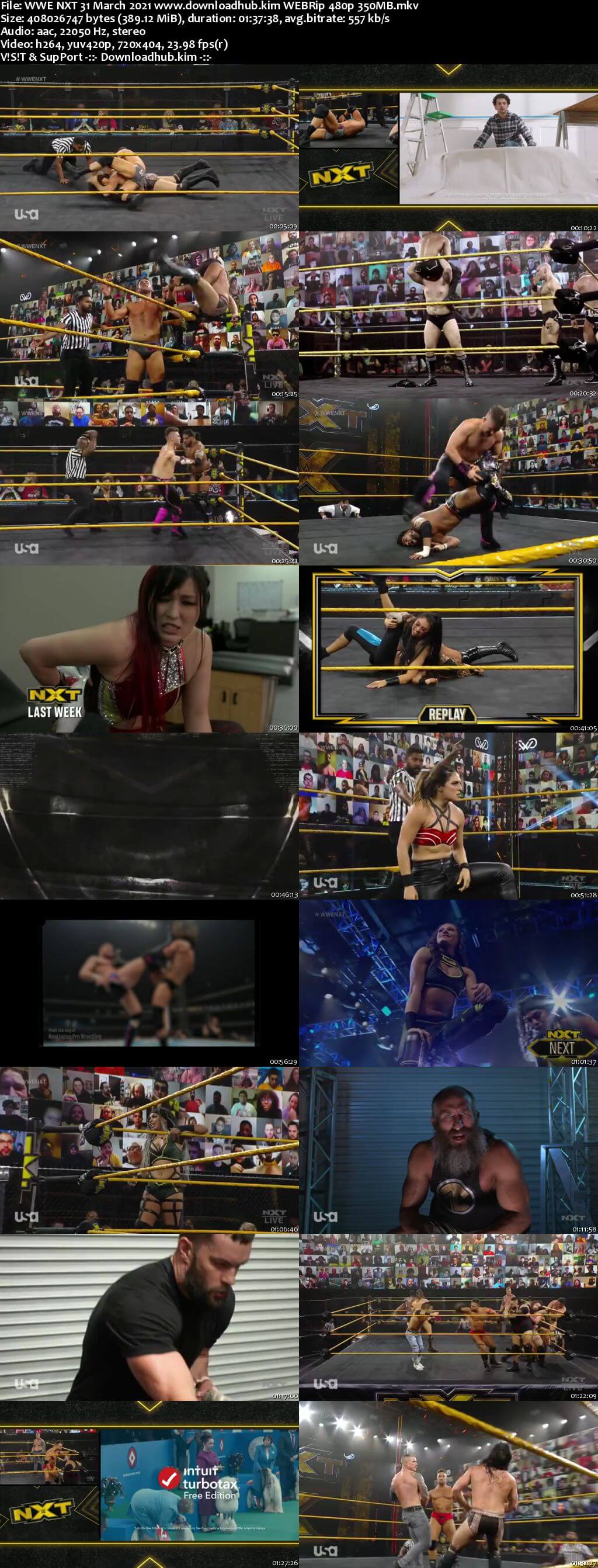 WWE NXT 31st March 2021 350MB HDTV 480p