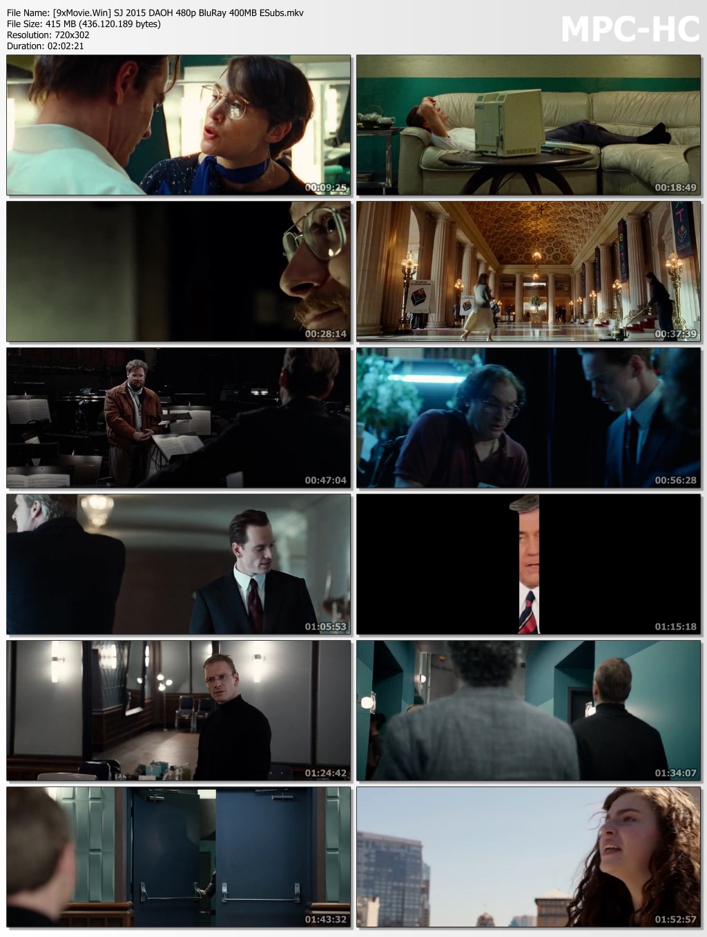 Steve Jobs 2015 Dual Audio ORG Hindi 480p BluRay x264 400MB ESubs