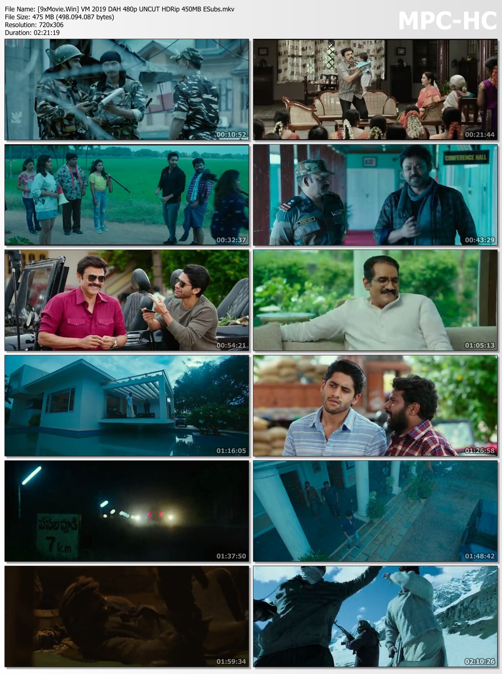 Venky Mama 2019 Dual Audio Hindi 480p UNCUT HDRip x264 450MB ESubs