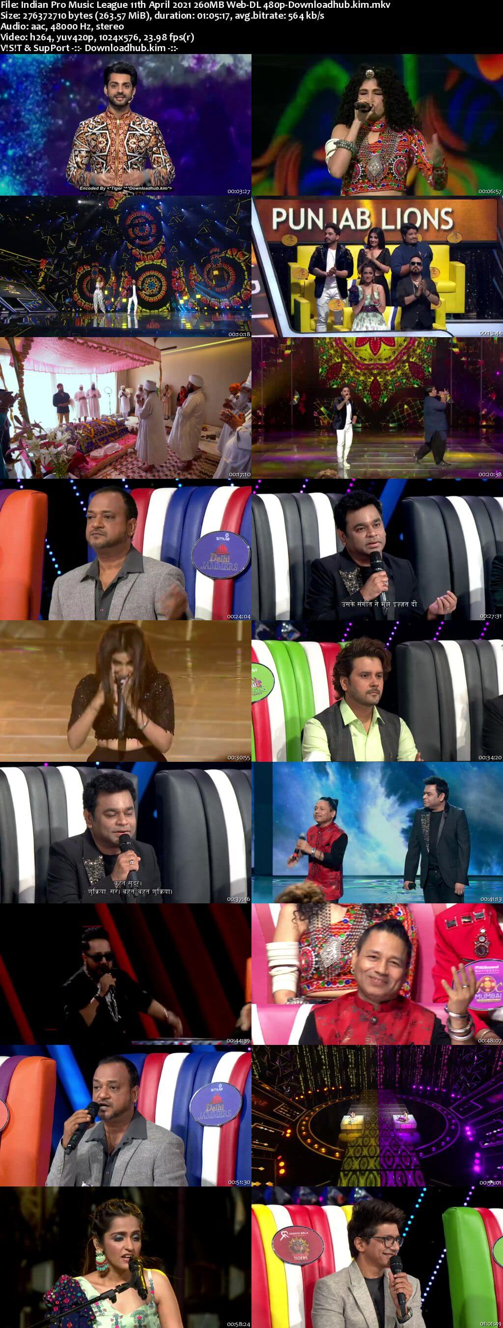 Indian Pro Music League 11th April 2021 260MB Web-DL 480p