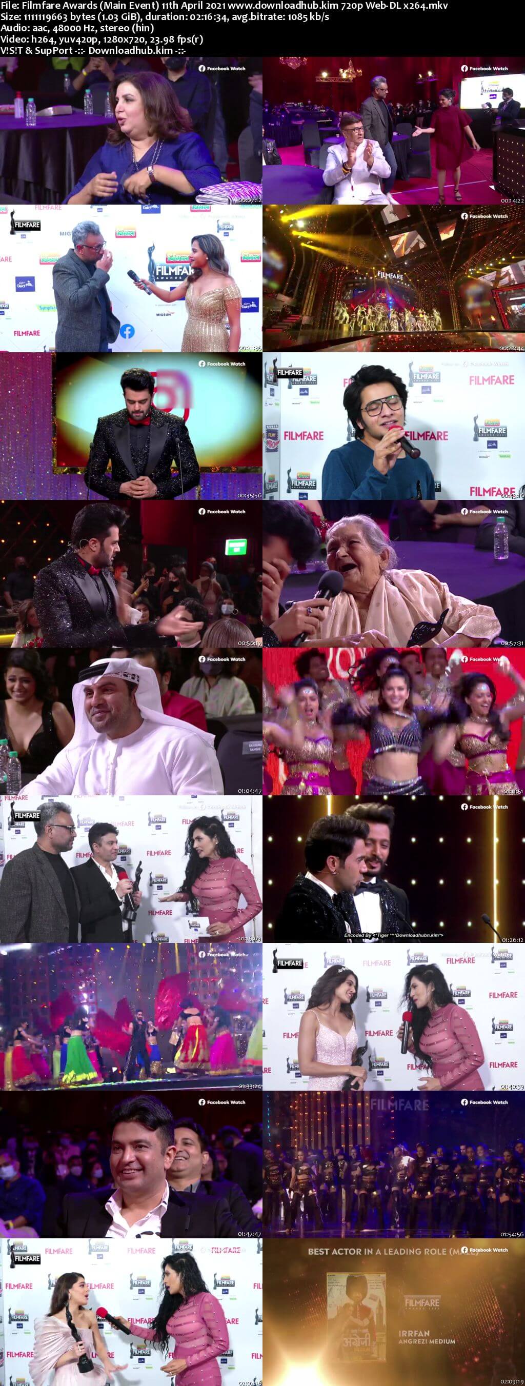 Filmfare Awards (Main Event) 11th April 2021 720p 480p Web-DL x264