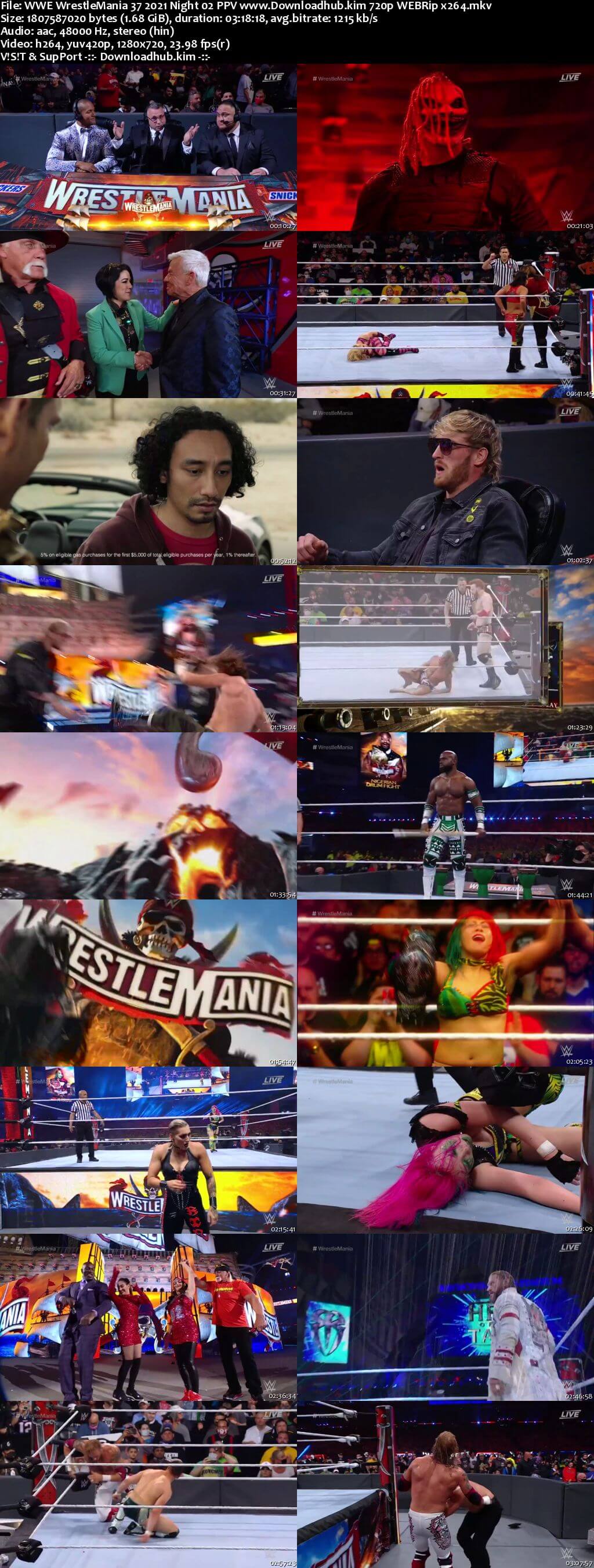 WWE WrestleMania 37 11th April 2021 Night 02 720p 850MB PPV WEBRip 480p