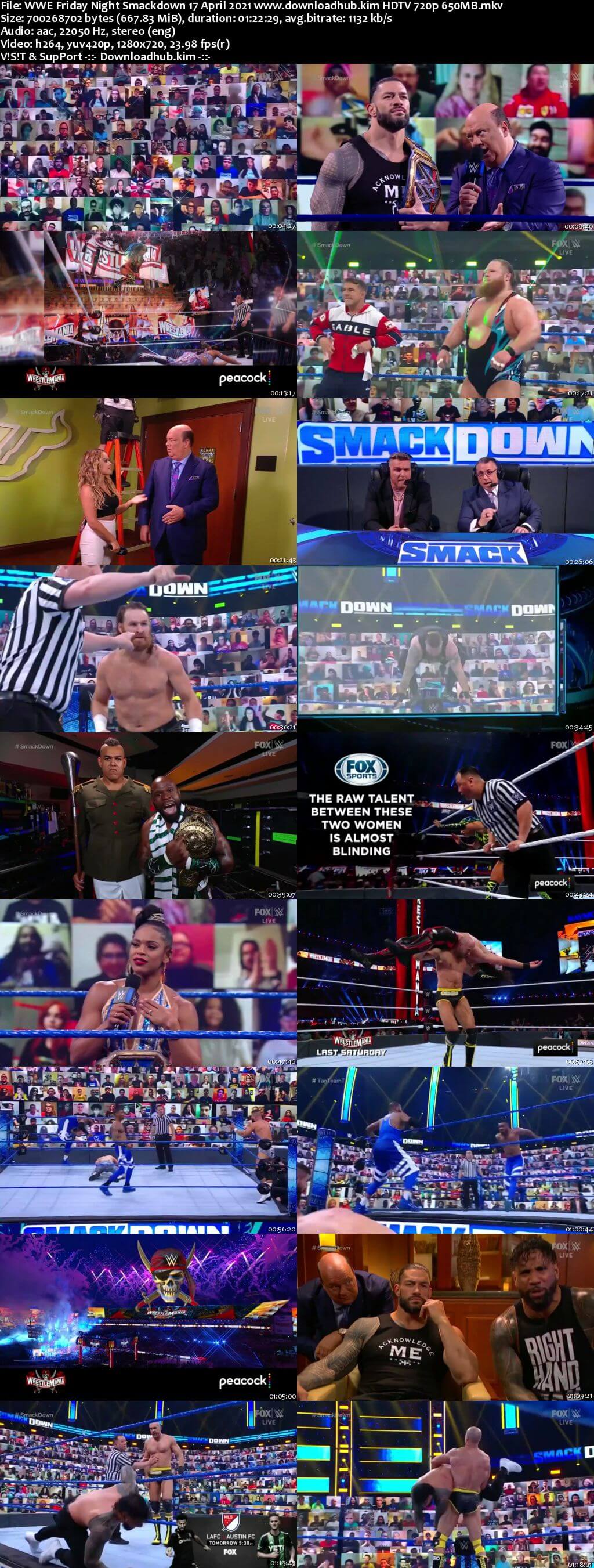 WWE Friday Night Smackdown 17th April 2021 720p 300MB HDTV 480p