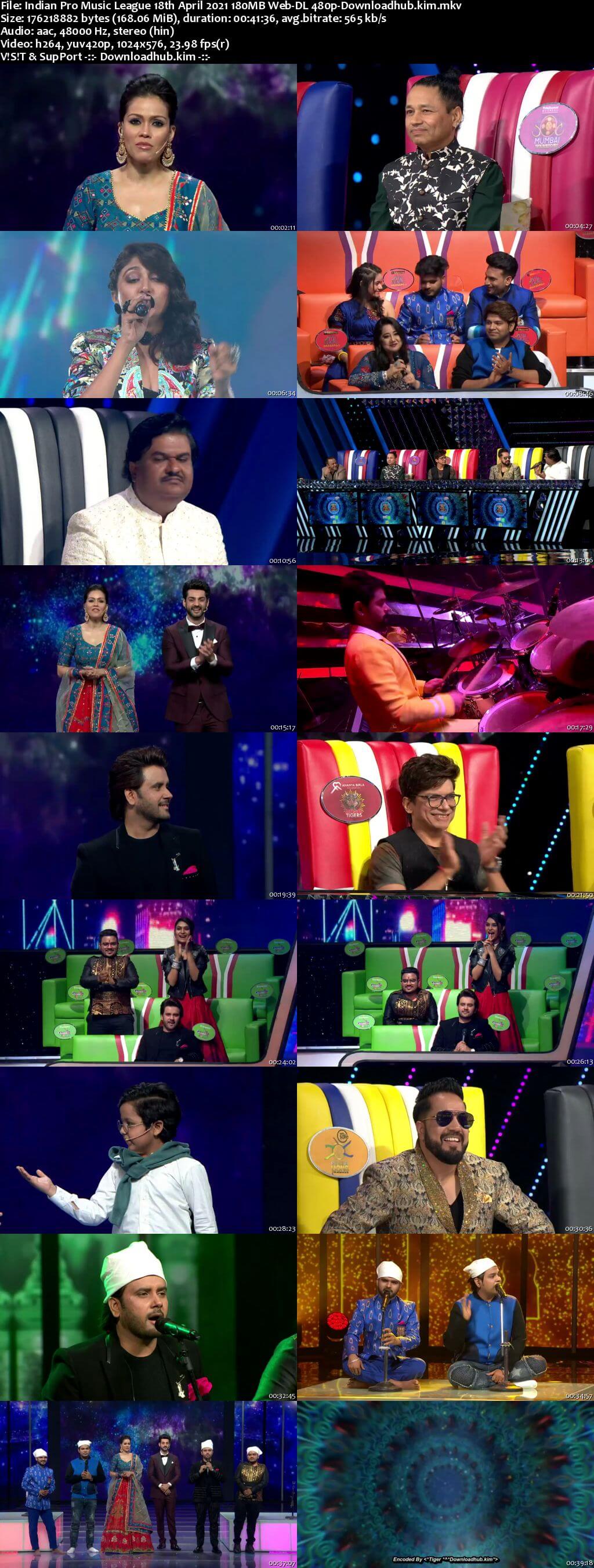 Indian Pro Music League 18th April 2021 180MB Web-DL 480p