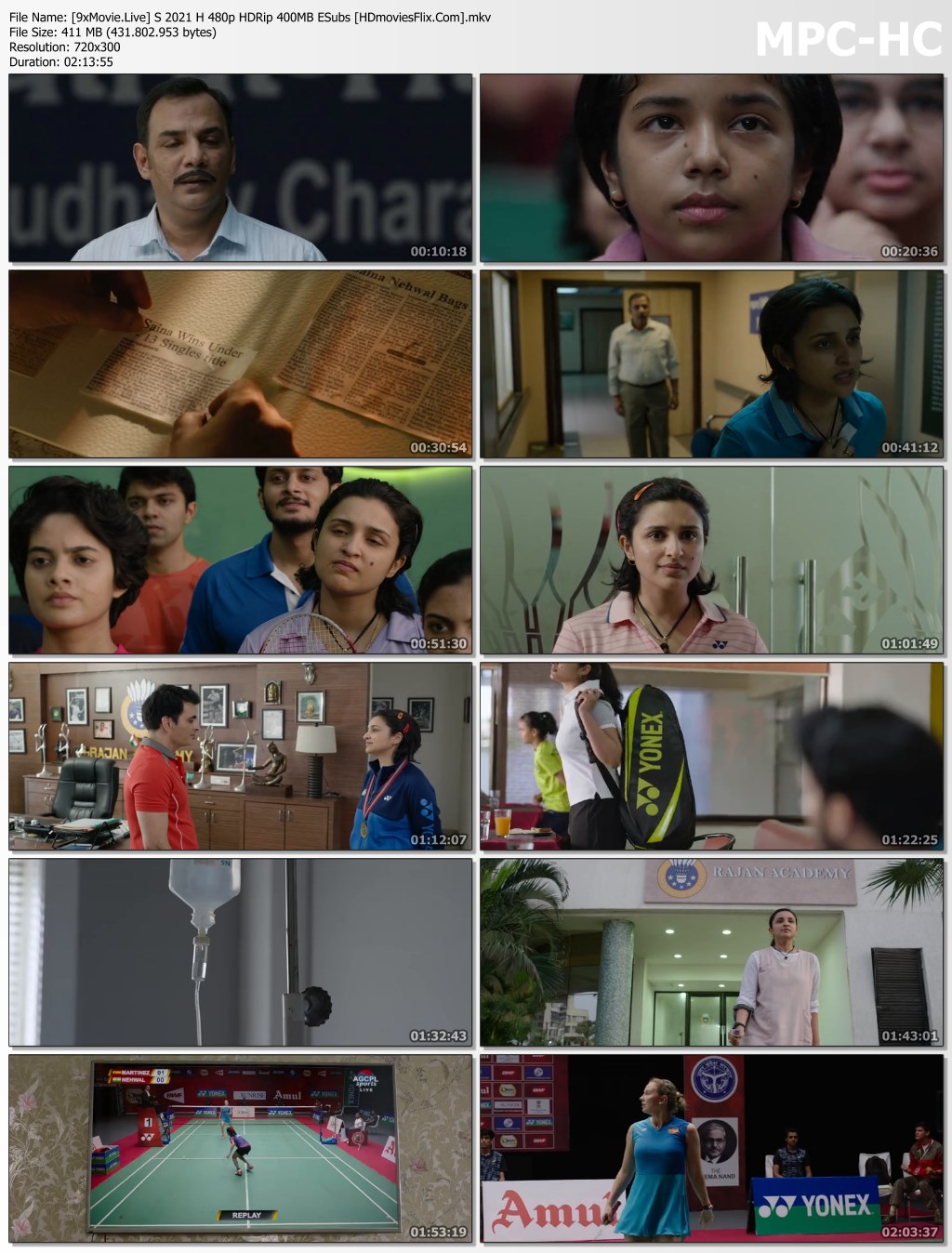 Saina 2021 Hindi 480p HDRip x264 400MB ESubs