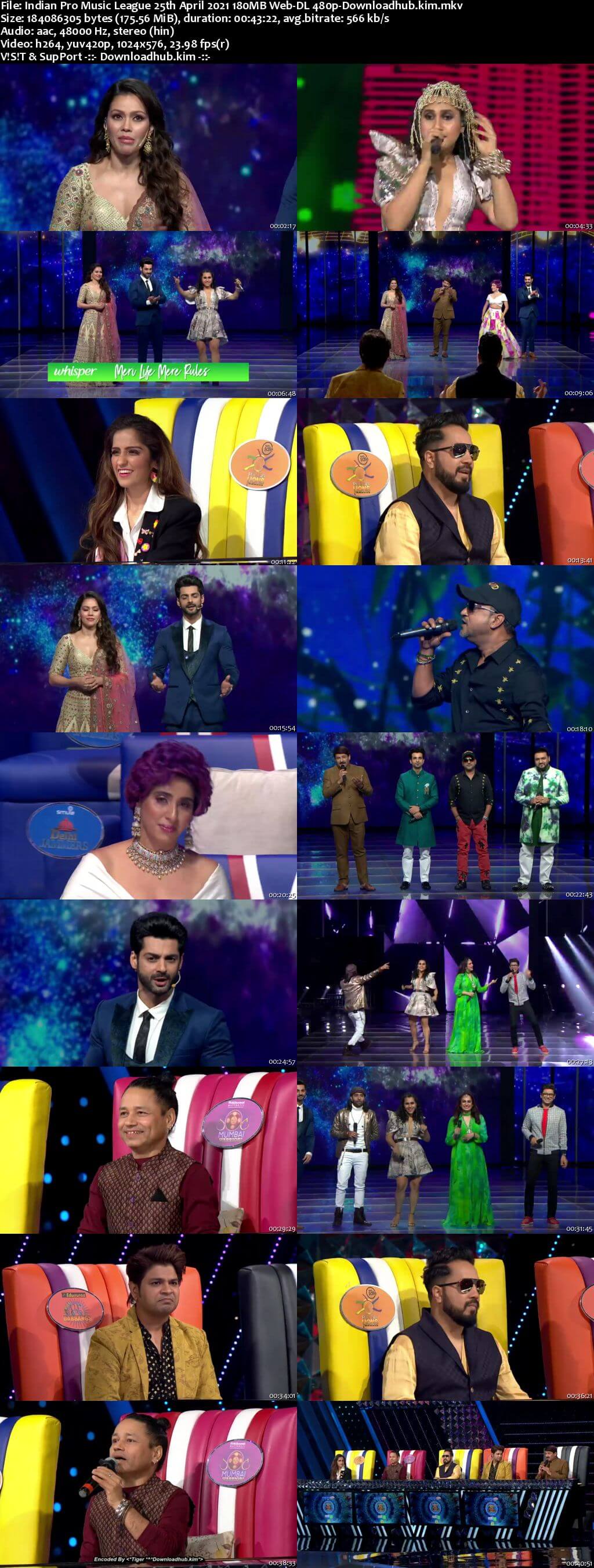 Indian Pro Music League 25th April 2021 180MB Web-DL 480p