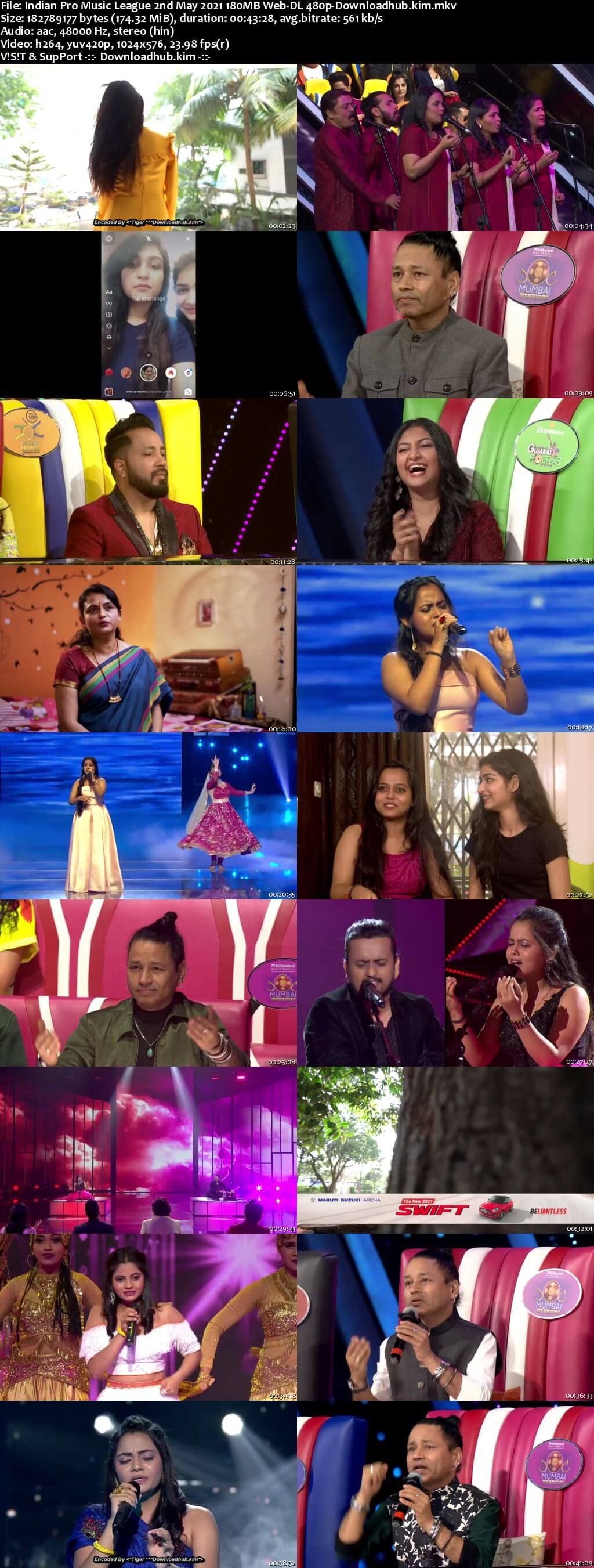 Indian Pro Music League 2nd May 2021 180MB Web-DL 480p