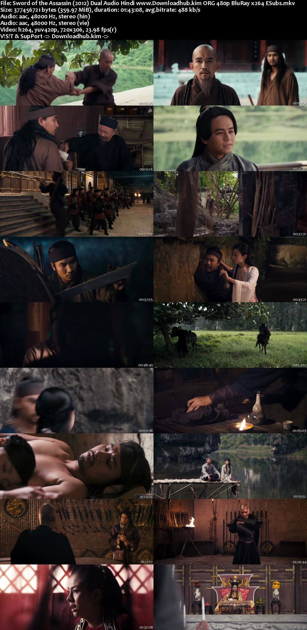 Sword of the Assassin 2012 Hindi Dual Audio 350MB BluRay 480p ESubs