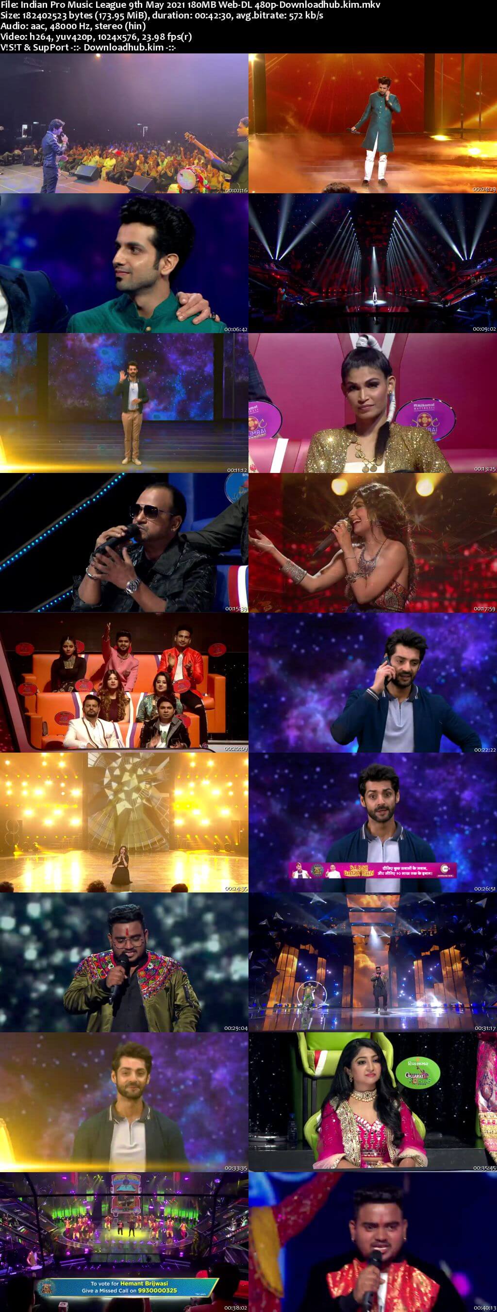 Indian Pro Music League 9th May 2021 180MB Web-DL 480p