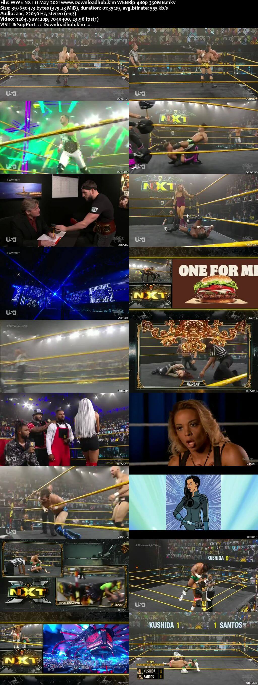 WWE NXT 11th May 2021 350MB WEBRip 480p