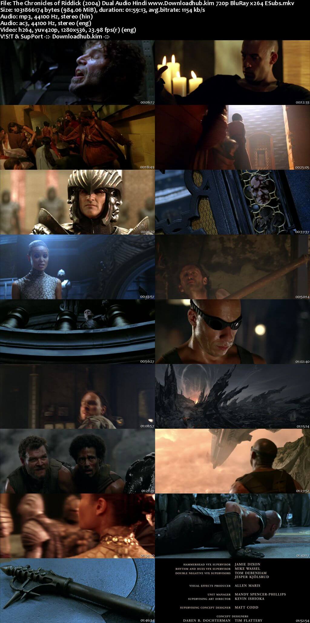 The Chronicles of Riddick 2004 Hindi Dual Audio 720p BluRay ESubs
