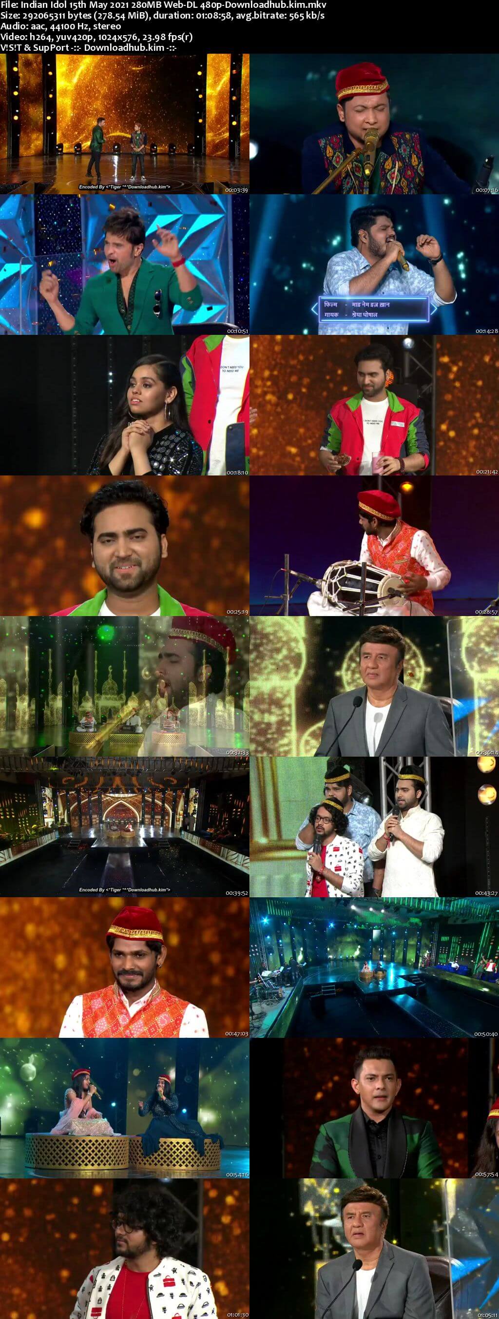 Indian Idol 15 May 2021 Episode 49 Web-DL 480p