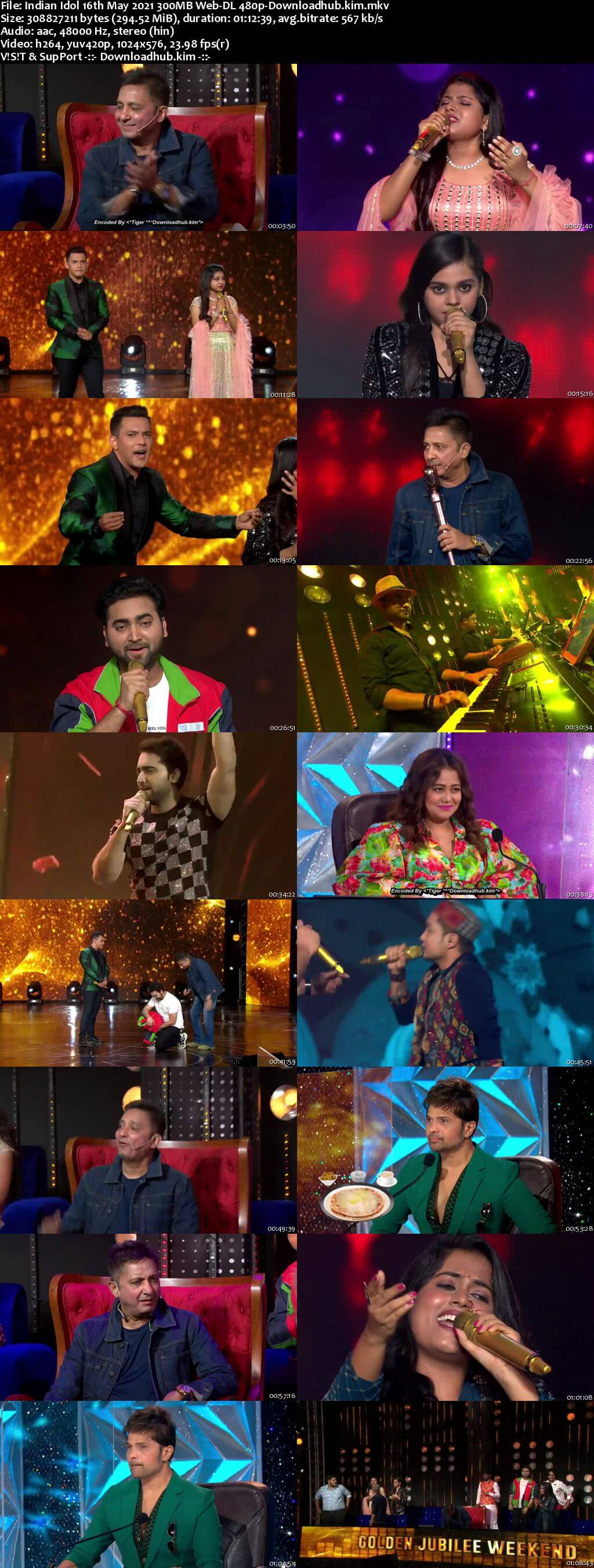 Indian Idol 16 May 2021 Episode 50 Web-DL 480p