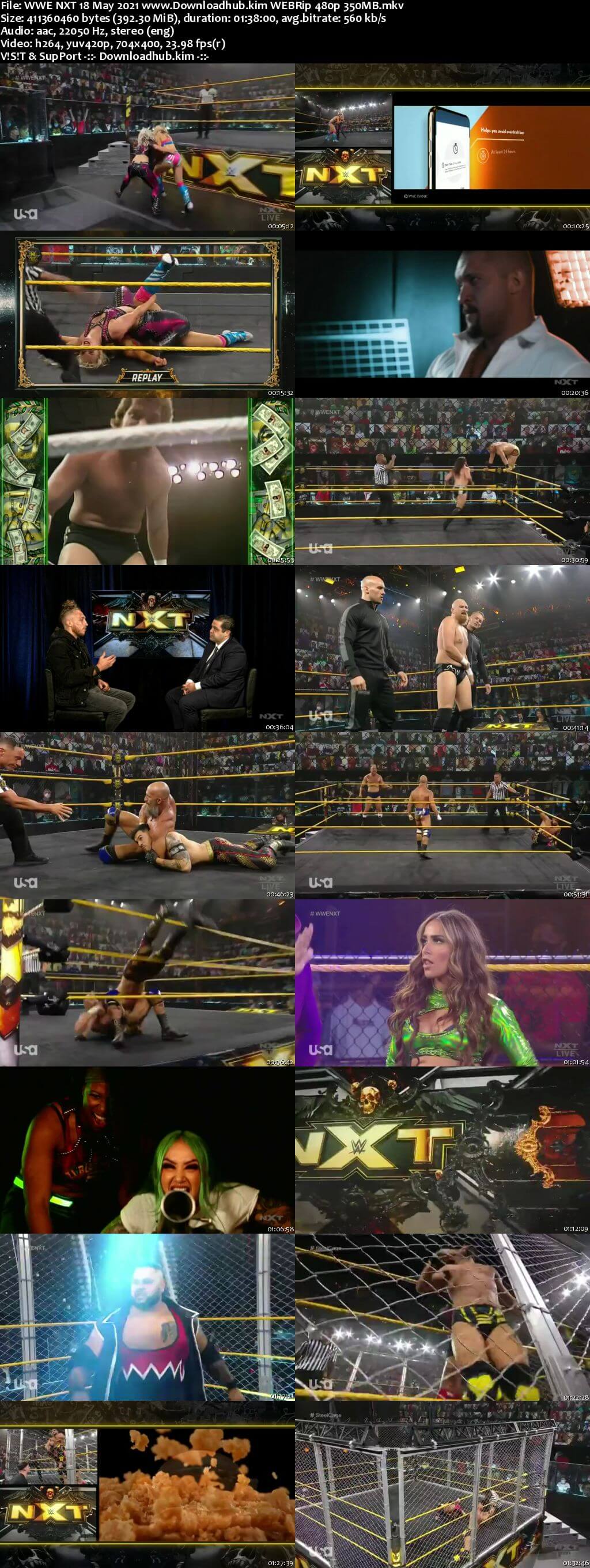 WWE NXT 18th May 2021 350MB WEBRip 480p