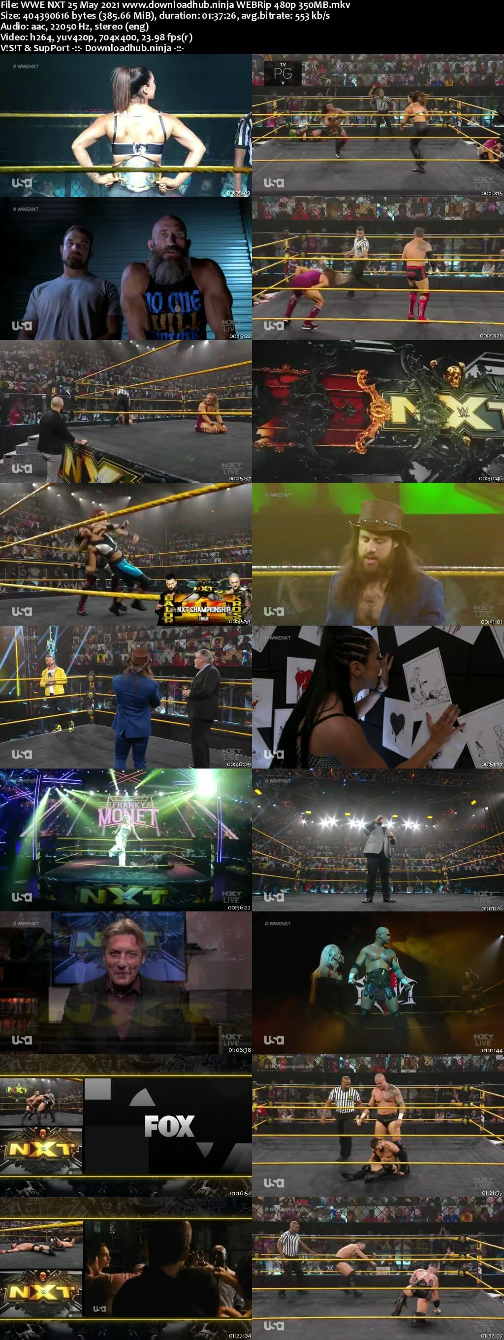 WWE NXT 25th May 2021 350MB WEBRip 480p