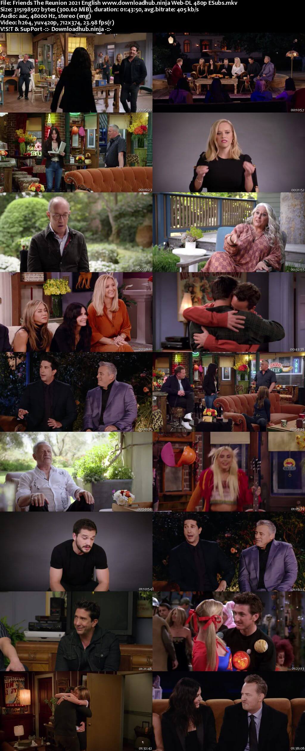 Friends The Reunion 2021 English 300MB Web-DL 480p ESubs