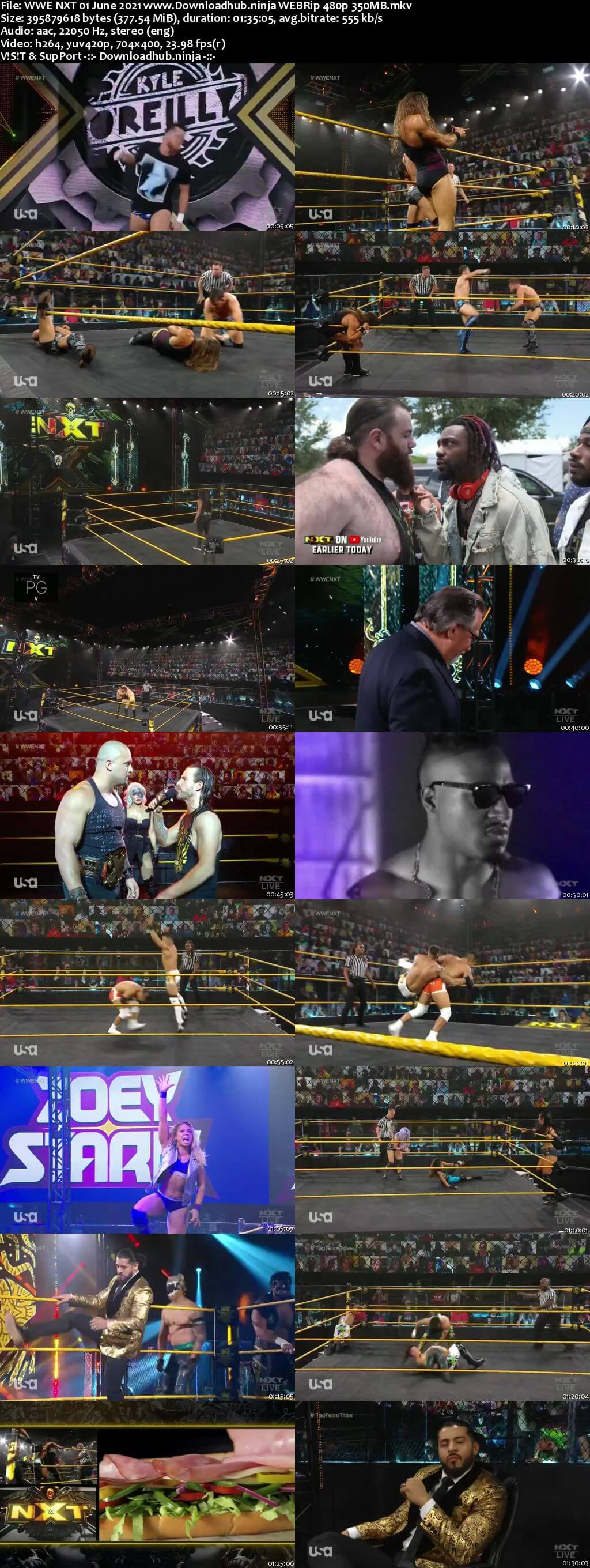 WWE NXT 1st June 2021 350MB WEBRip 480p