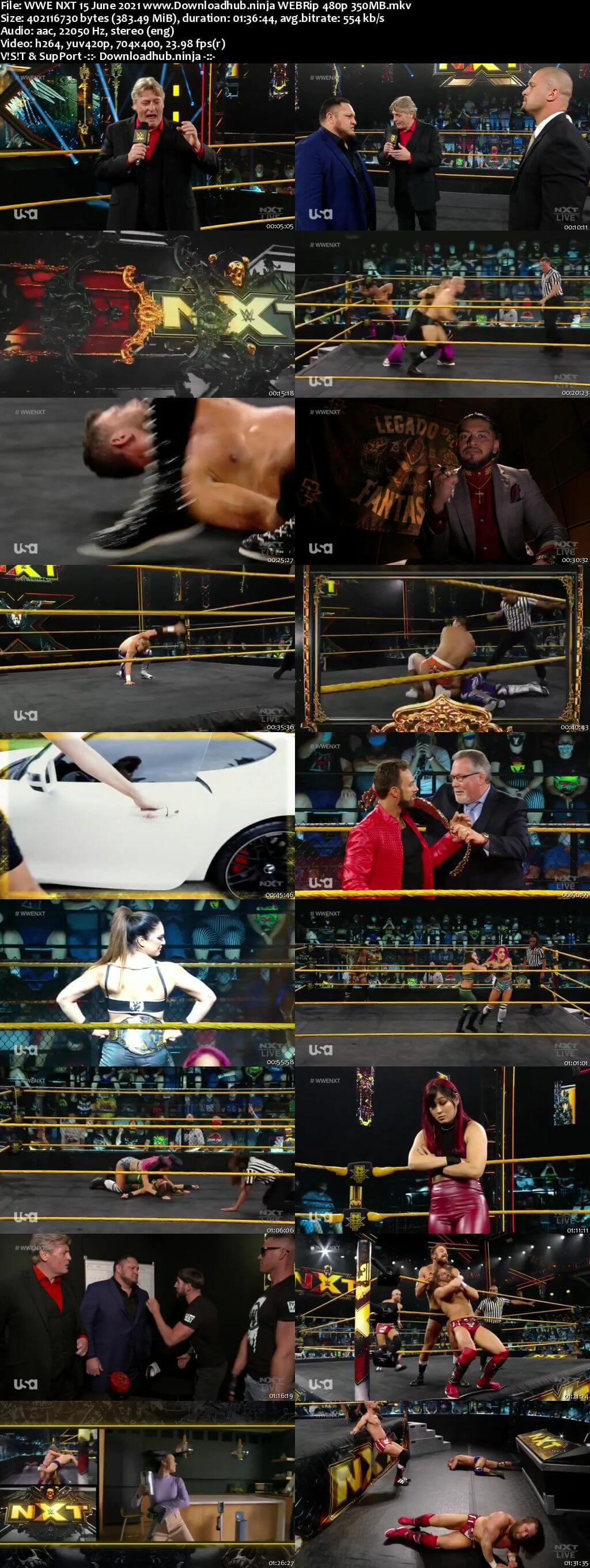 WWE NXT 15th June 2021 350MB WEBRip 480p