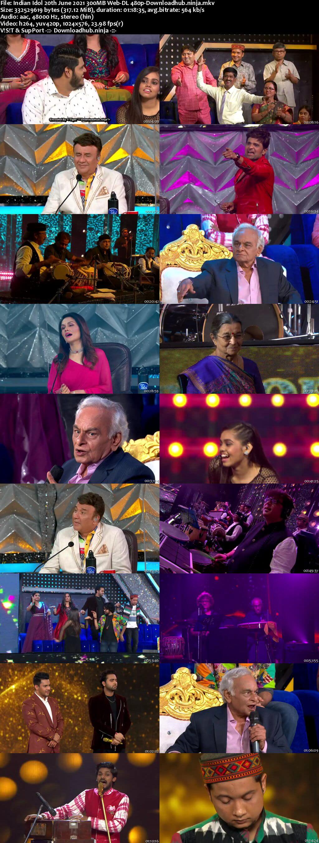 Indian Idol 20 June 2021 Episode 60 Web-DL 480p