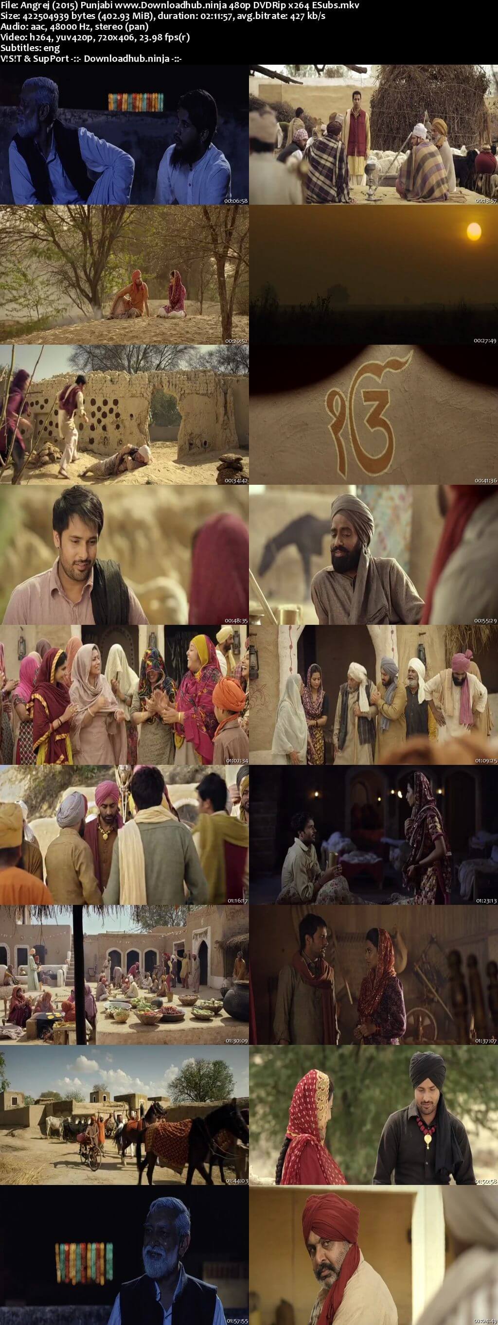 Angrej 2015 Punjabi 400MB DVDRip 480p ESubs