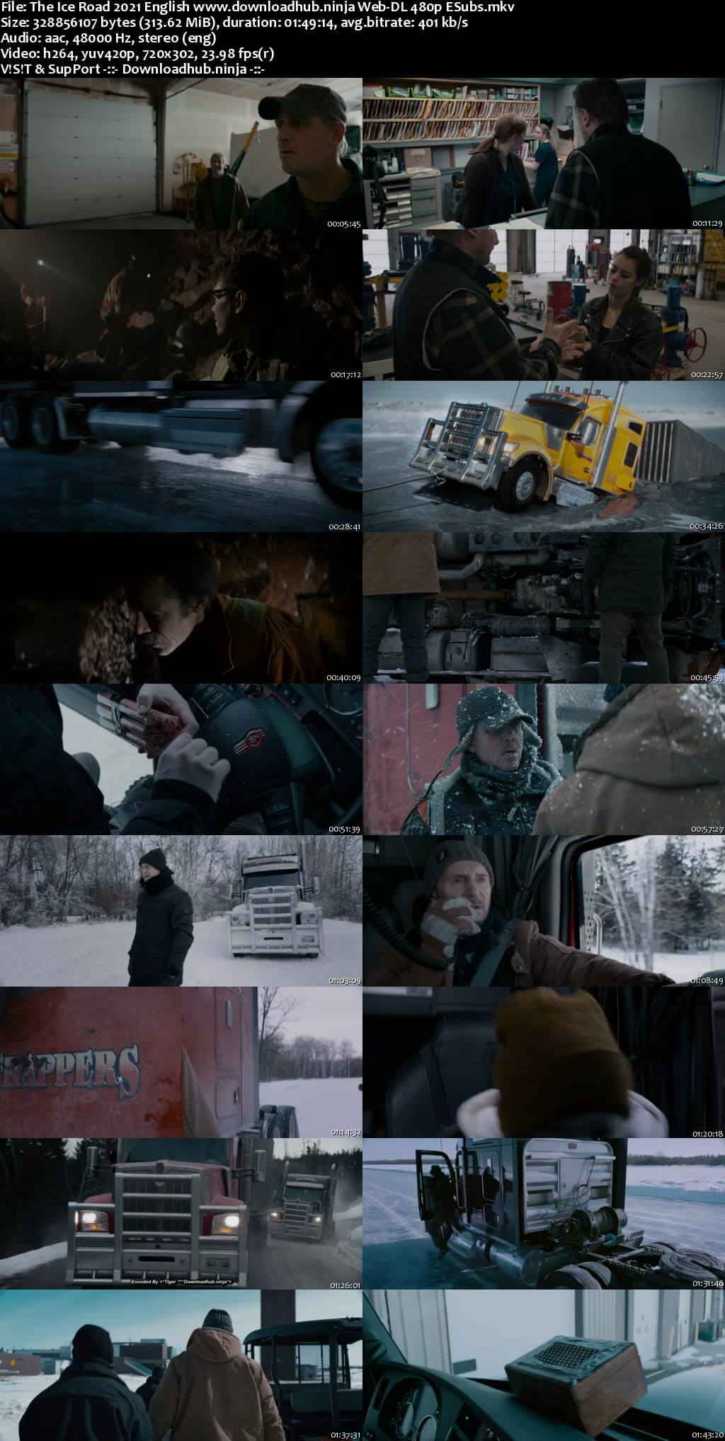 The Ice Road 2021 English 300MB Web-DL 480p ESubs