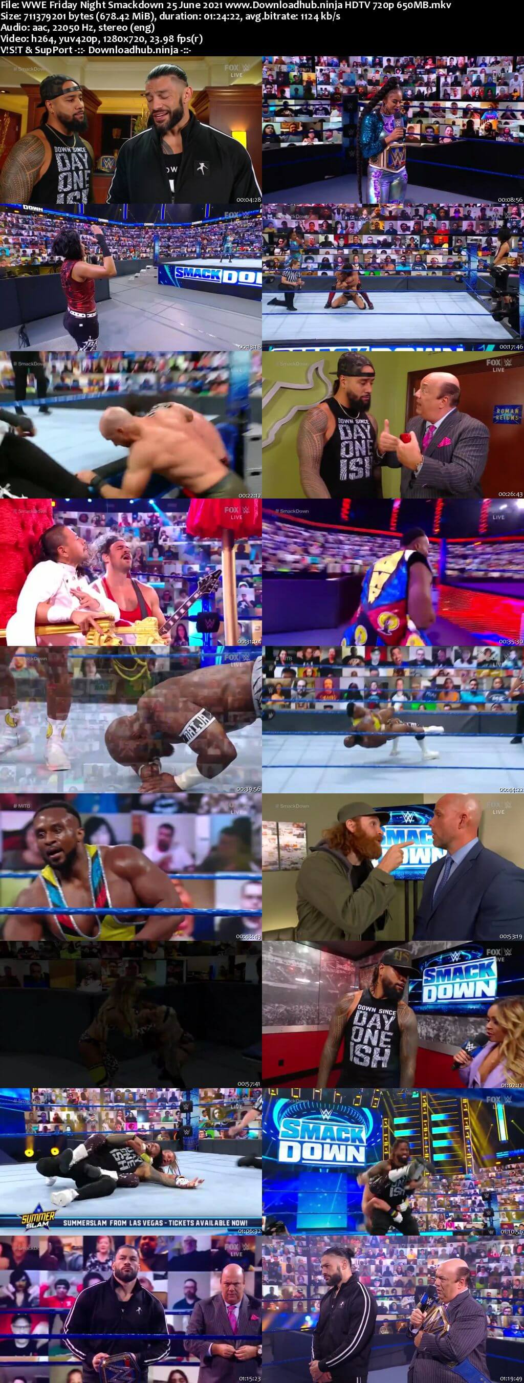 WWE Friday Night Smackdown 25th June 2021 720p 300MB HDTV 480p