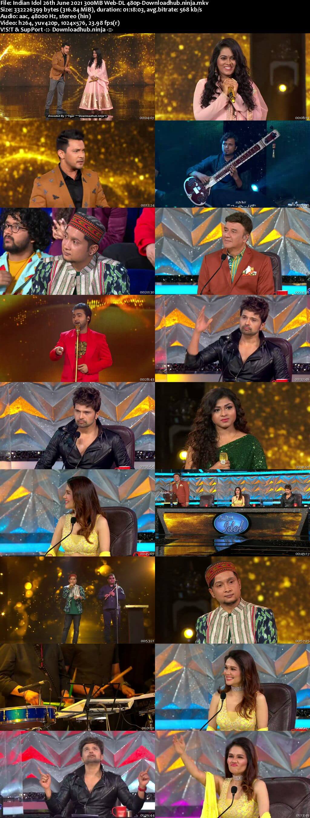 Indian Idol 26 June 2021 Episode 61 Web-DL 480p