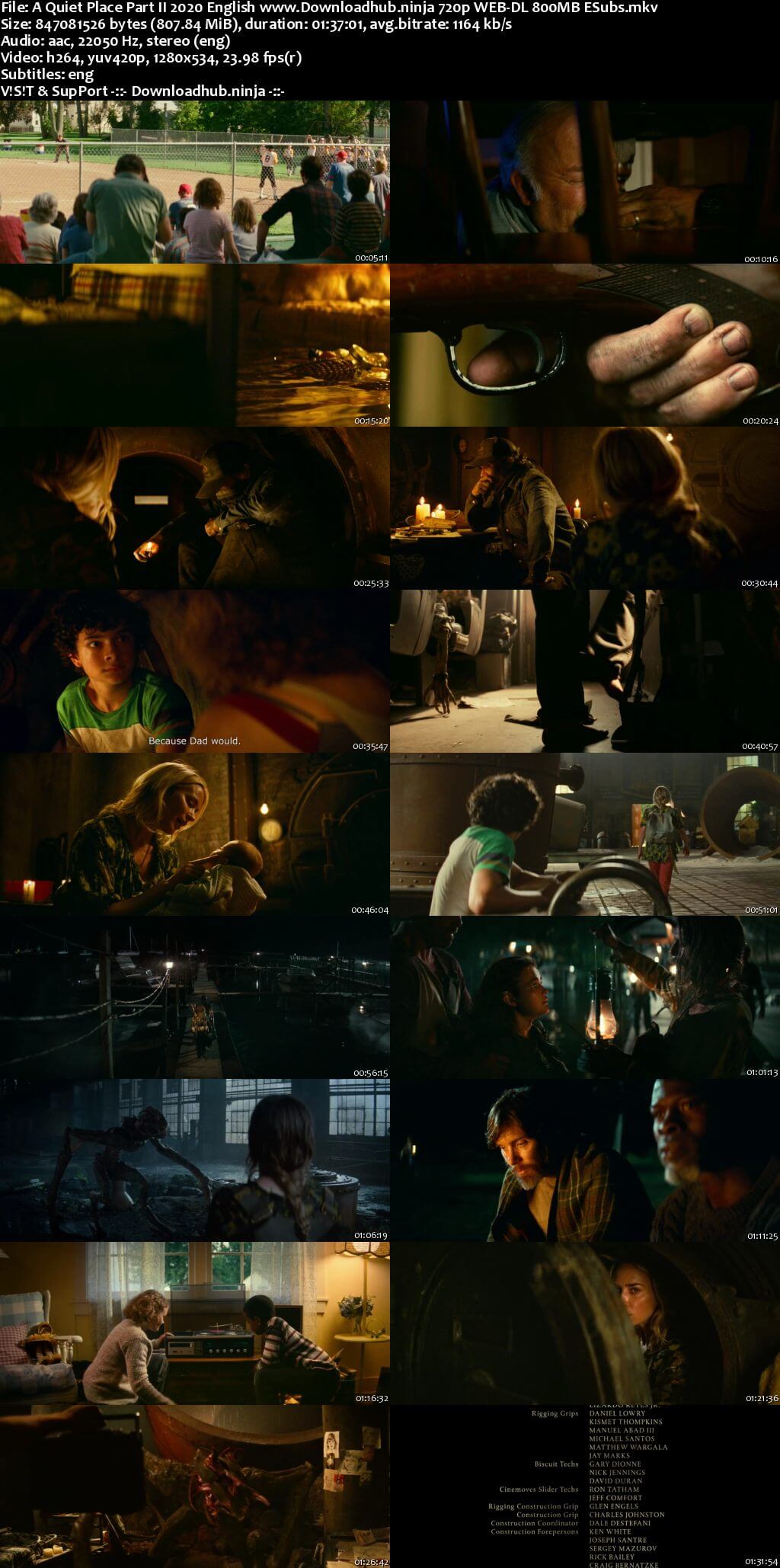 A Quiet Place Part II 2021 English 720p Web-DL 800MB ESubs
