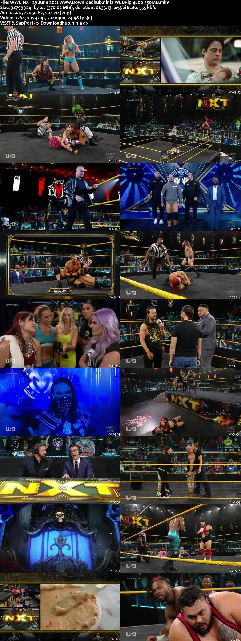 WWE NXT 29th June 2021 350MB WEBRip 480p