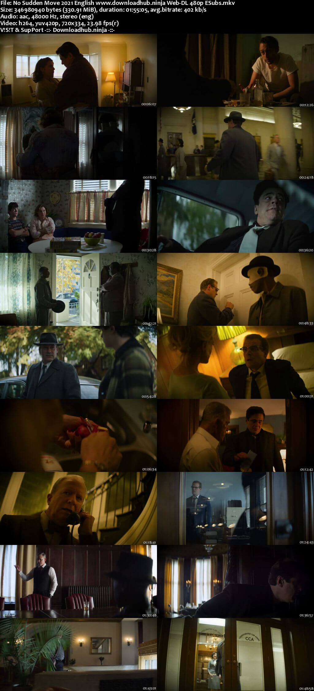 No Sudden Move 2021 English 300MB Web-DL 480p ESubs