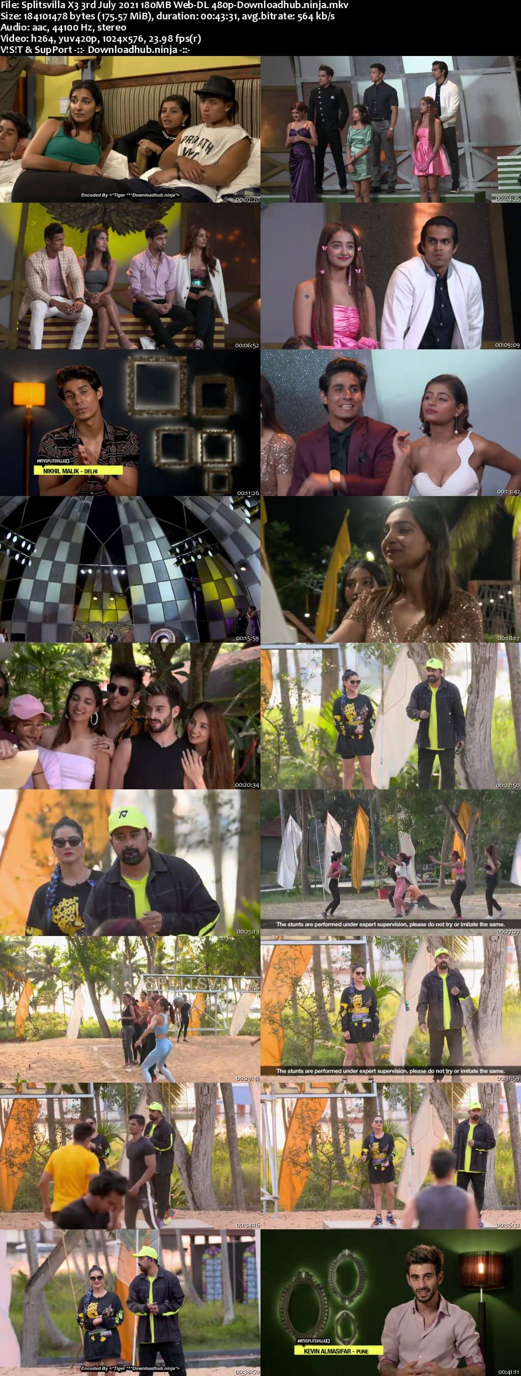 Splitsvilla X3 3rd July 2021 180MB Web-DL 480p