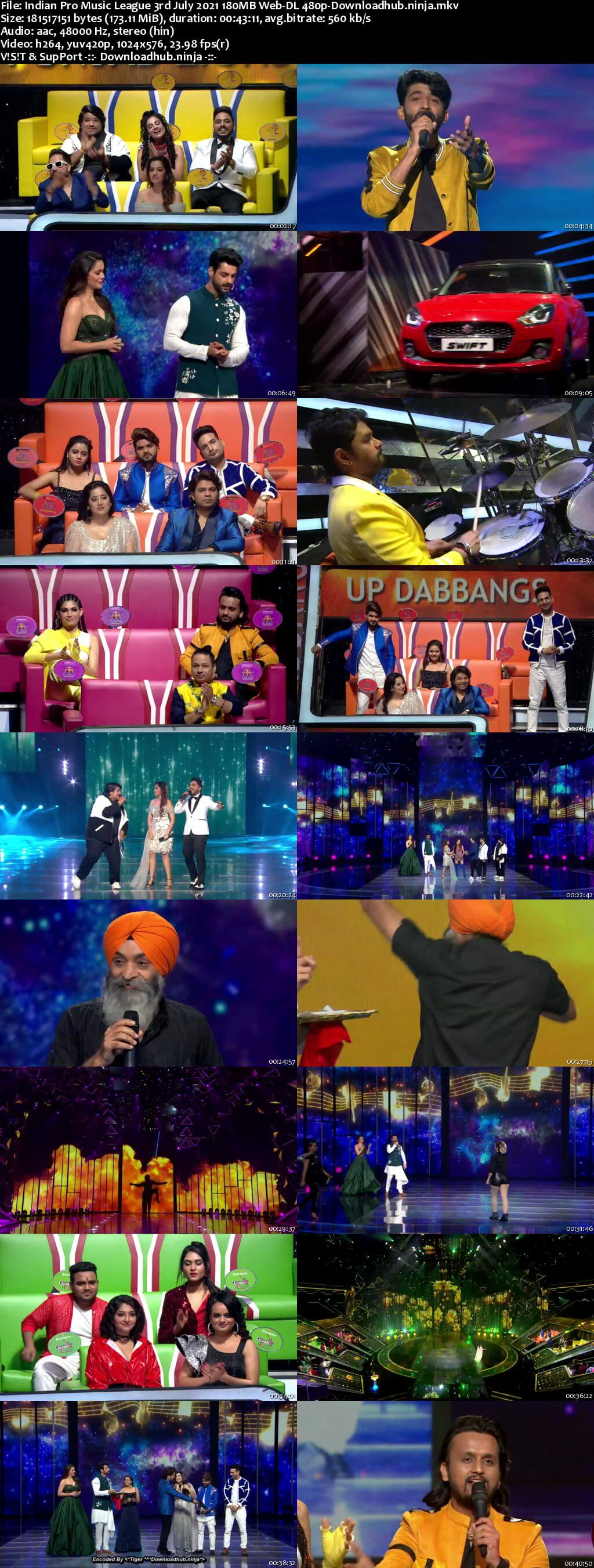 Indian Pro Music League 3rd July 2021 180MB Web-DL 480p