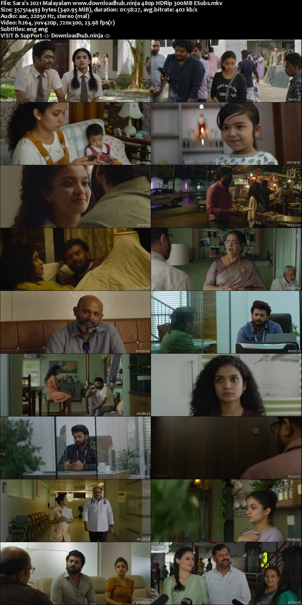Sara's 2021 Malayalam 300MB HDRip 480p ESubs Sara's 2021 Malayalam 300MB HDRip 480p ESubs