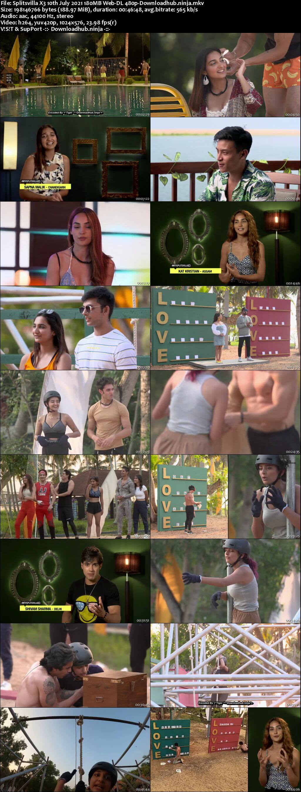 Splitsvilla X3 10th July 2021 180MB Web-DL 480p