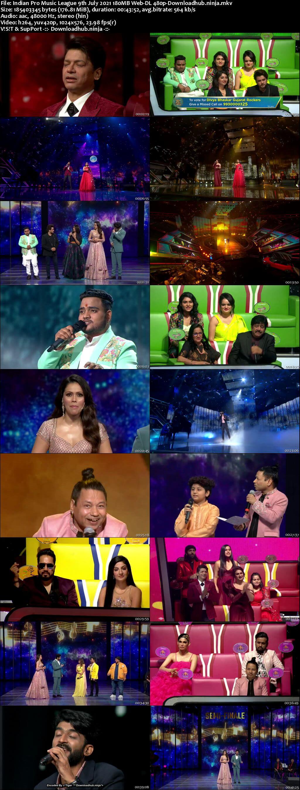 Indian Pro Music League 10th July 2021 180MB Web-DL 480p