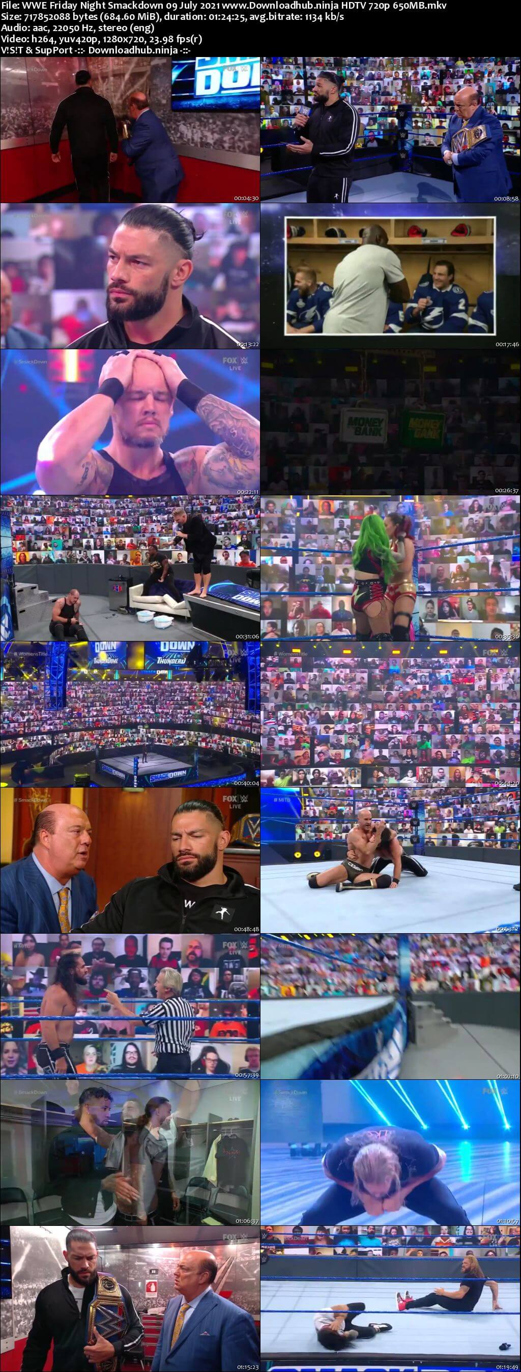 WWE Friday Night Smackdown 9th July 2021 720p 300MB HDTV 480p