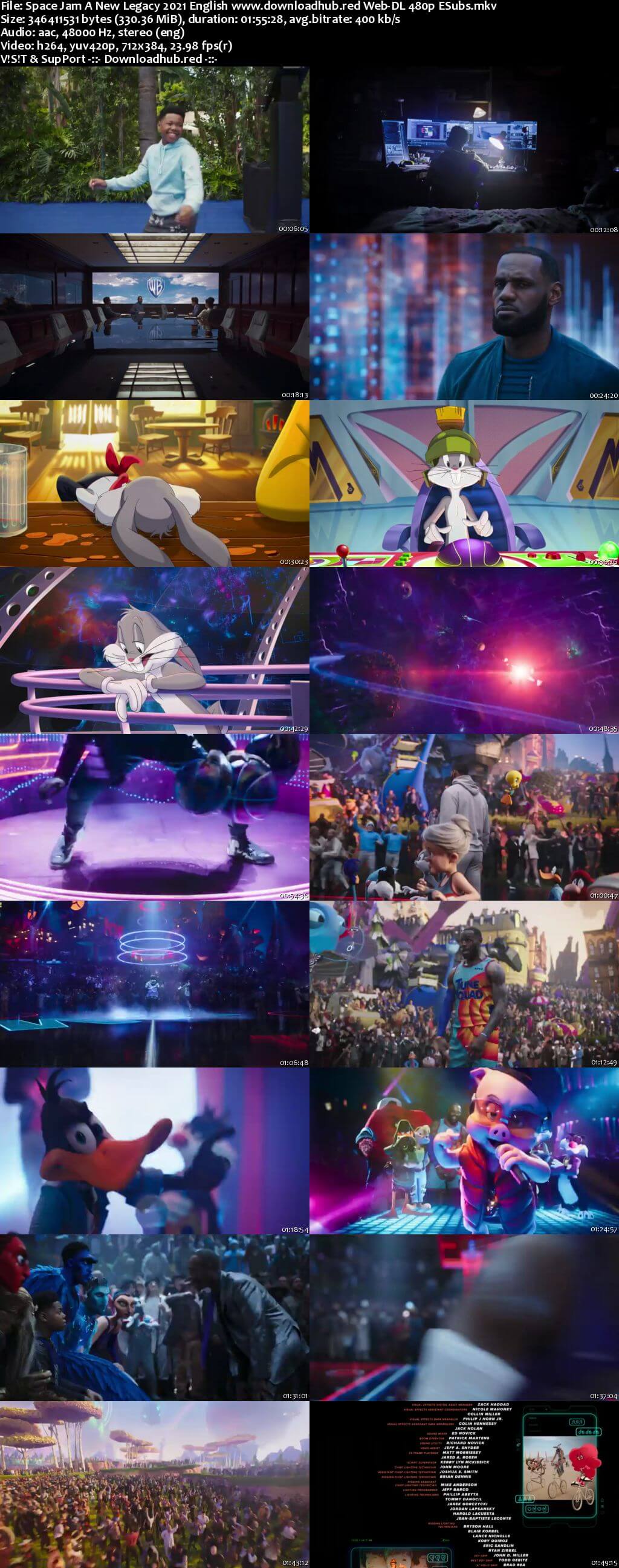 Space Jam A New Legacy 2021 English 300MB Web-DL 480p ESubs