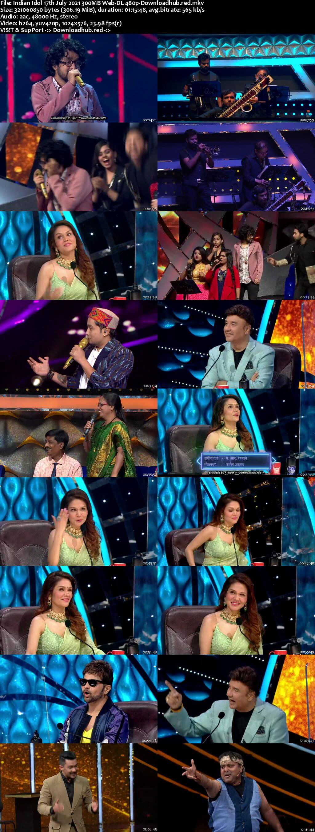 Indian Idol 17 July 2021 Episode 67 Web-DL 480p