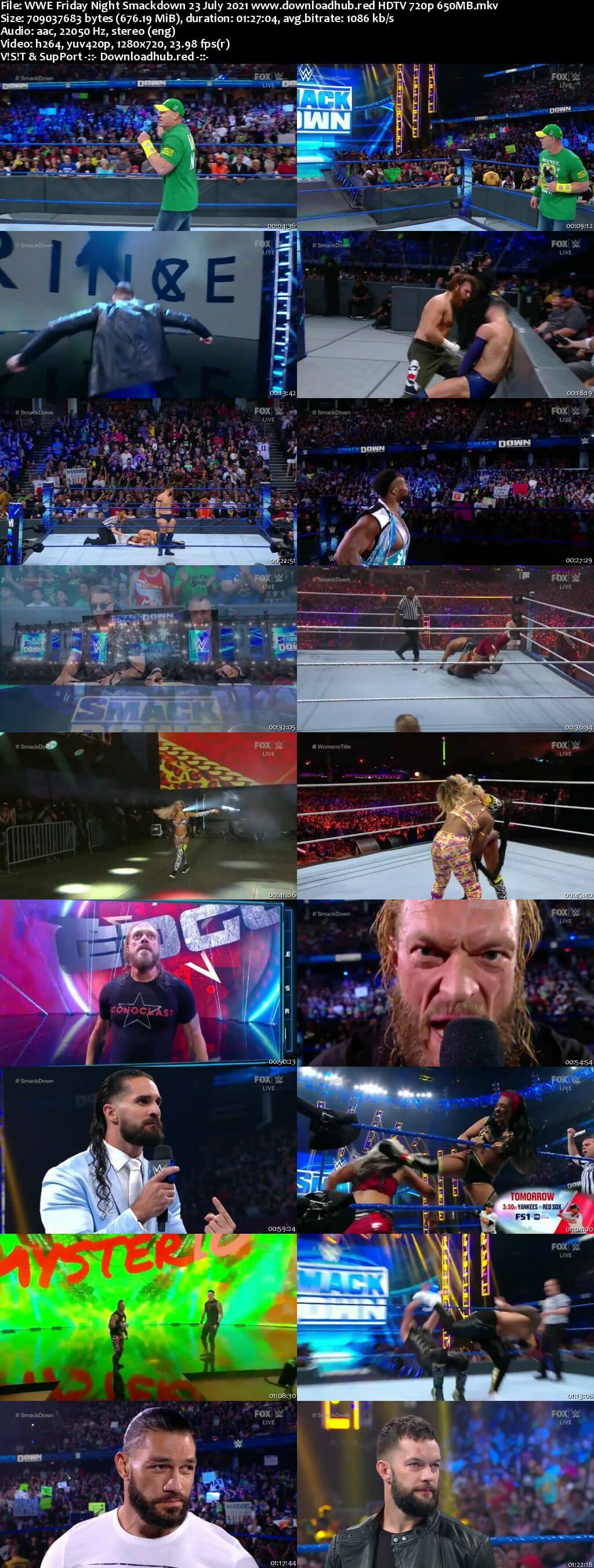 WWE Friday Night Smackdown 23rd July 2021 720p 300MB HDTV 480p