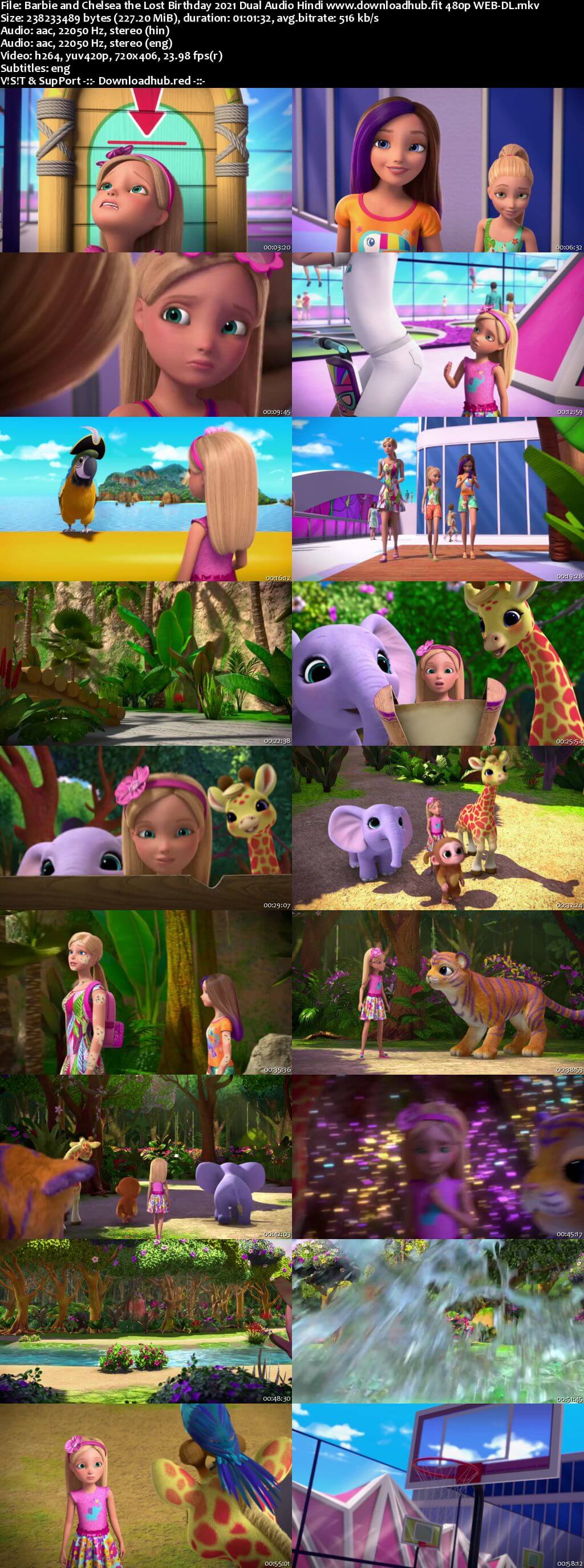 Barbie And Chelsea the Lost Birthday 2021 Hindi Dual Audio 200MB Web-DL 480p ESubs