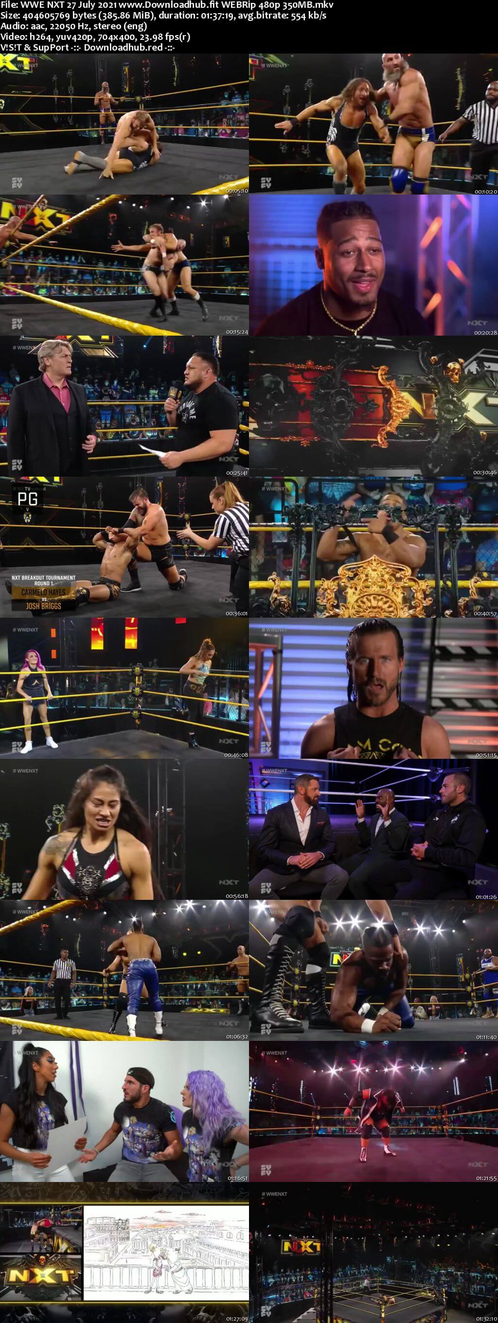 WWE NXT 27th July 2021 350MB WEBRip 480p