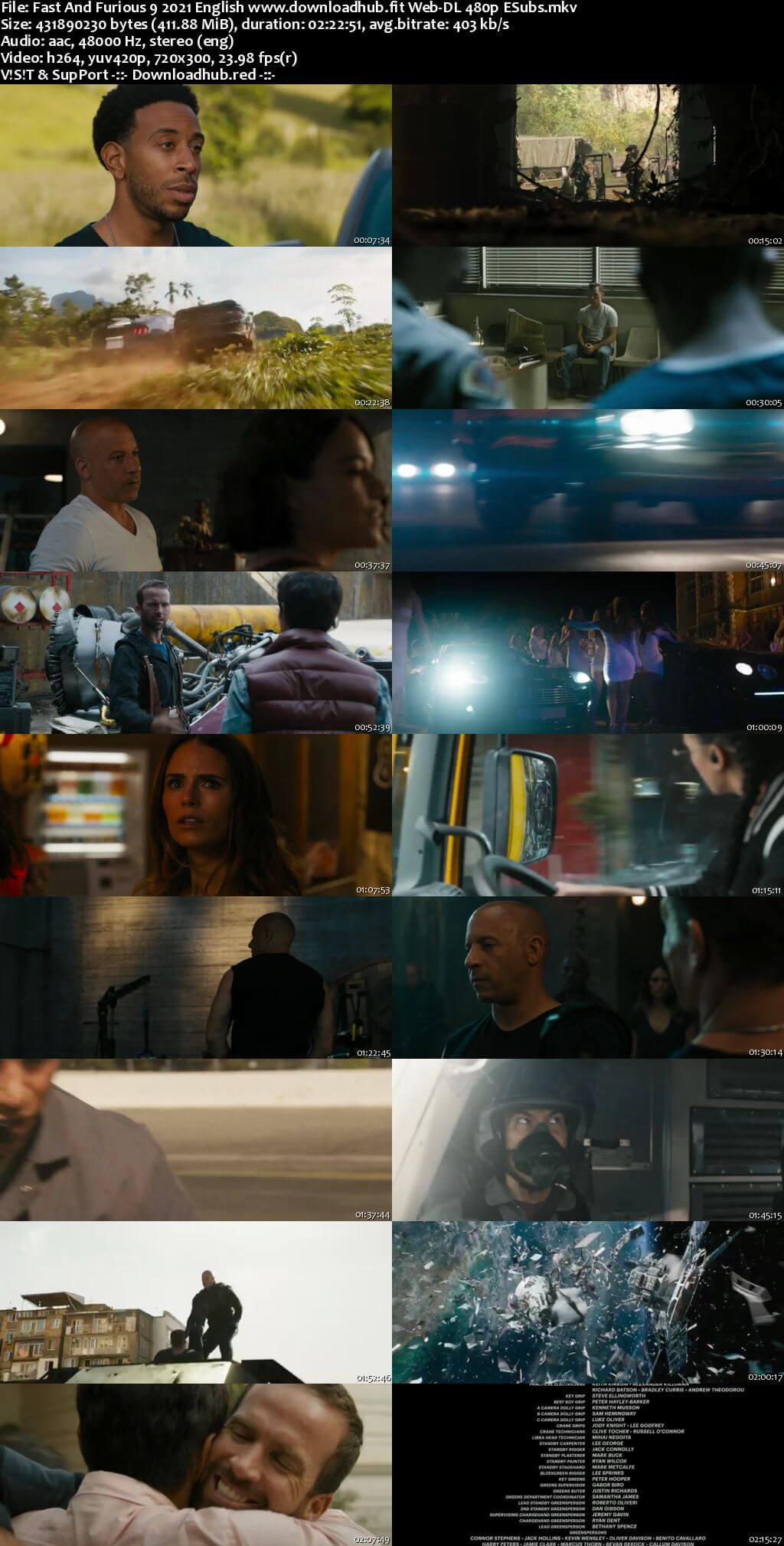 Fast And Furious 9 2021 English 400MB Web-DL 480p ESubs