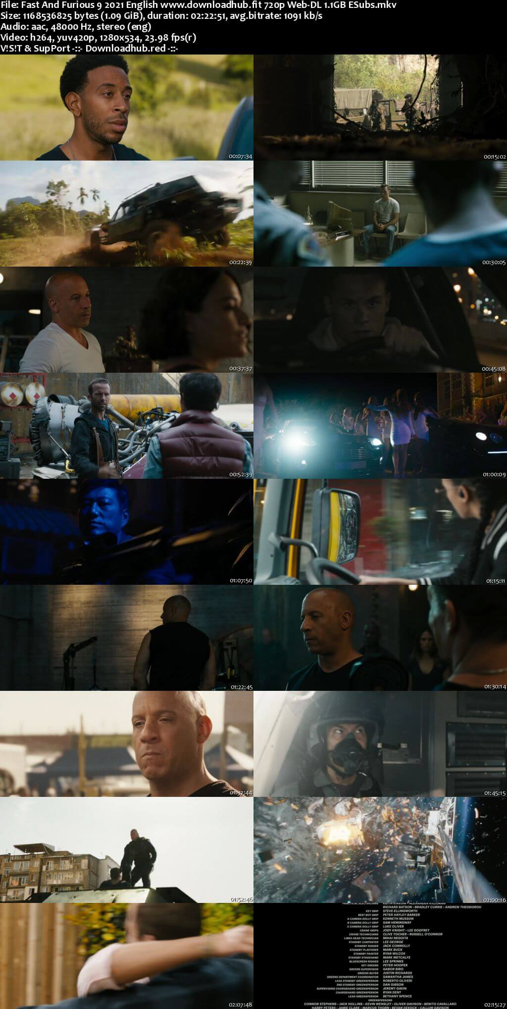 Fast And Furious 9 2021 English 720p Web-DL 1.1GB ESubs