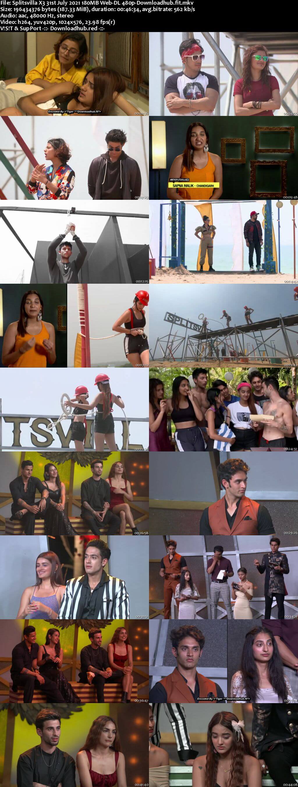 Splitsvilla X3 31st July 2021 180MB Web-DL 480p